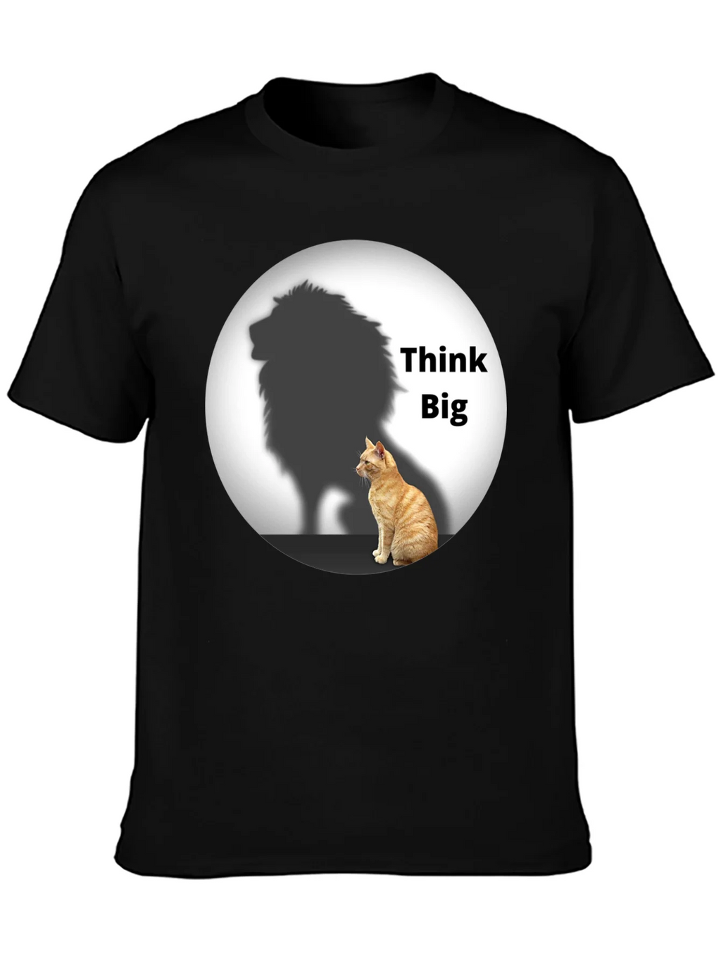 Think Big Cat Lion Shadow T-Shirt