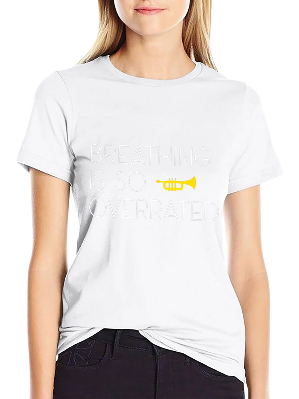 Breathing is Overrated Trumpet Graphic T-Shirt