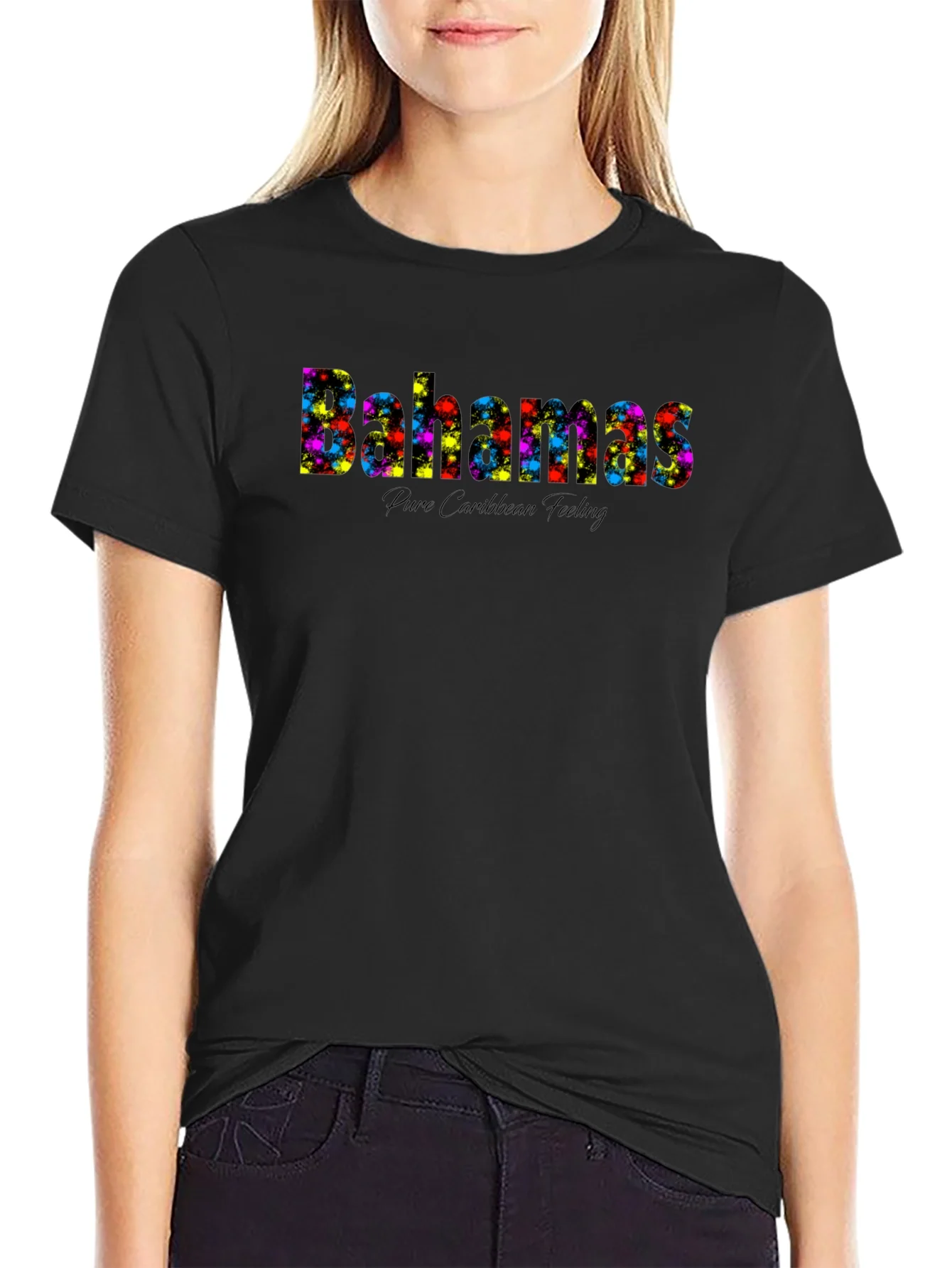 Bahamas Colorful Splatter T-Shirt - Pure Caribbean Feeling