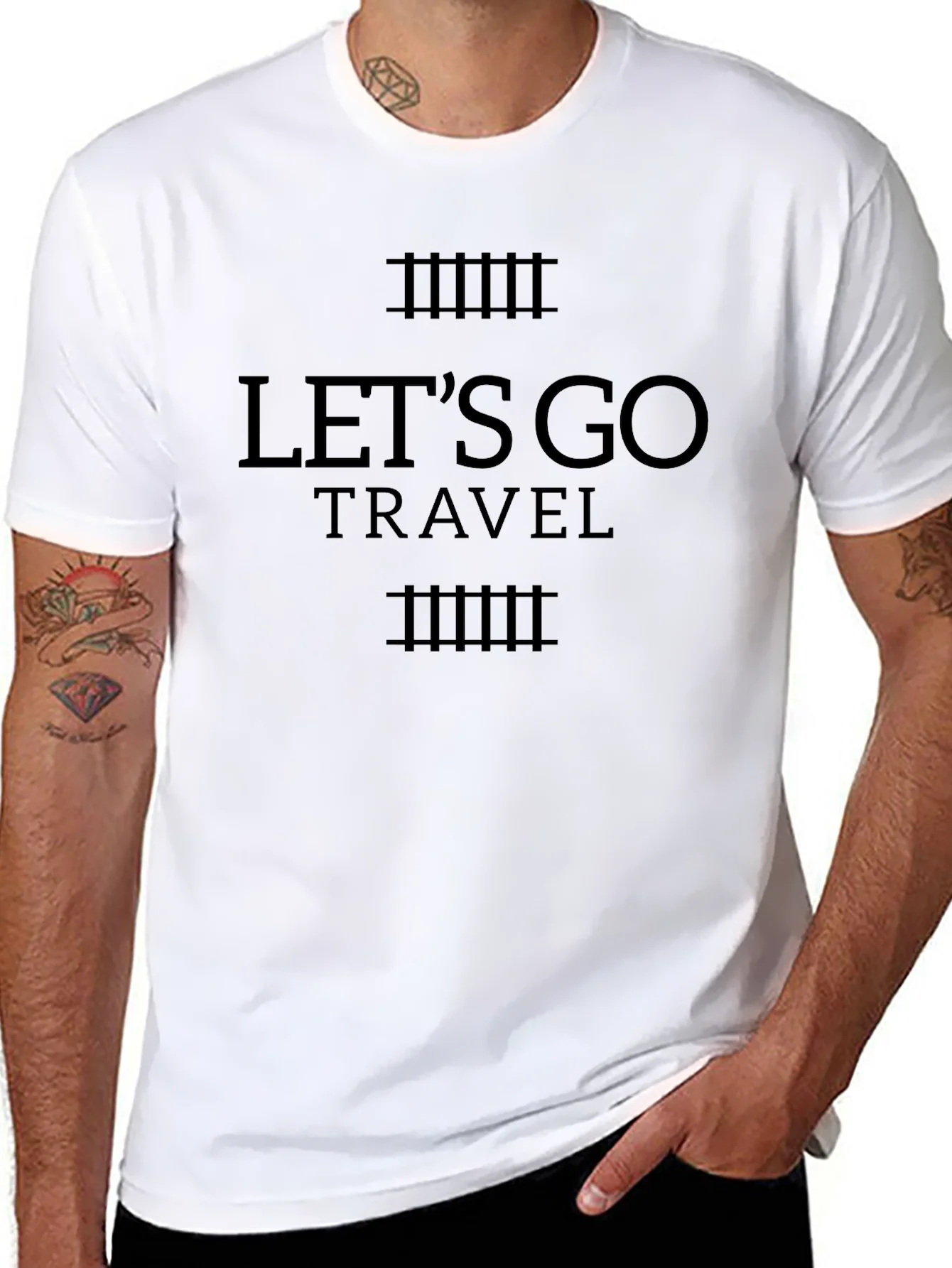 Lets Go Travel Black T-Shirt