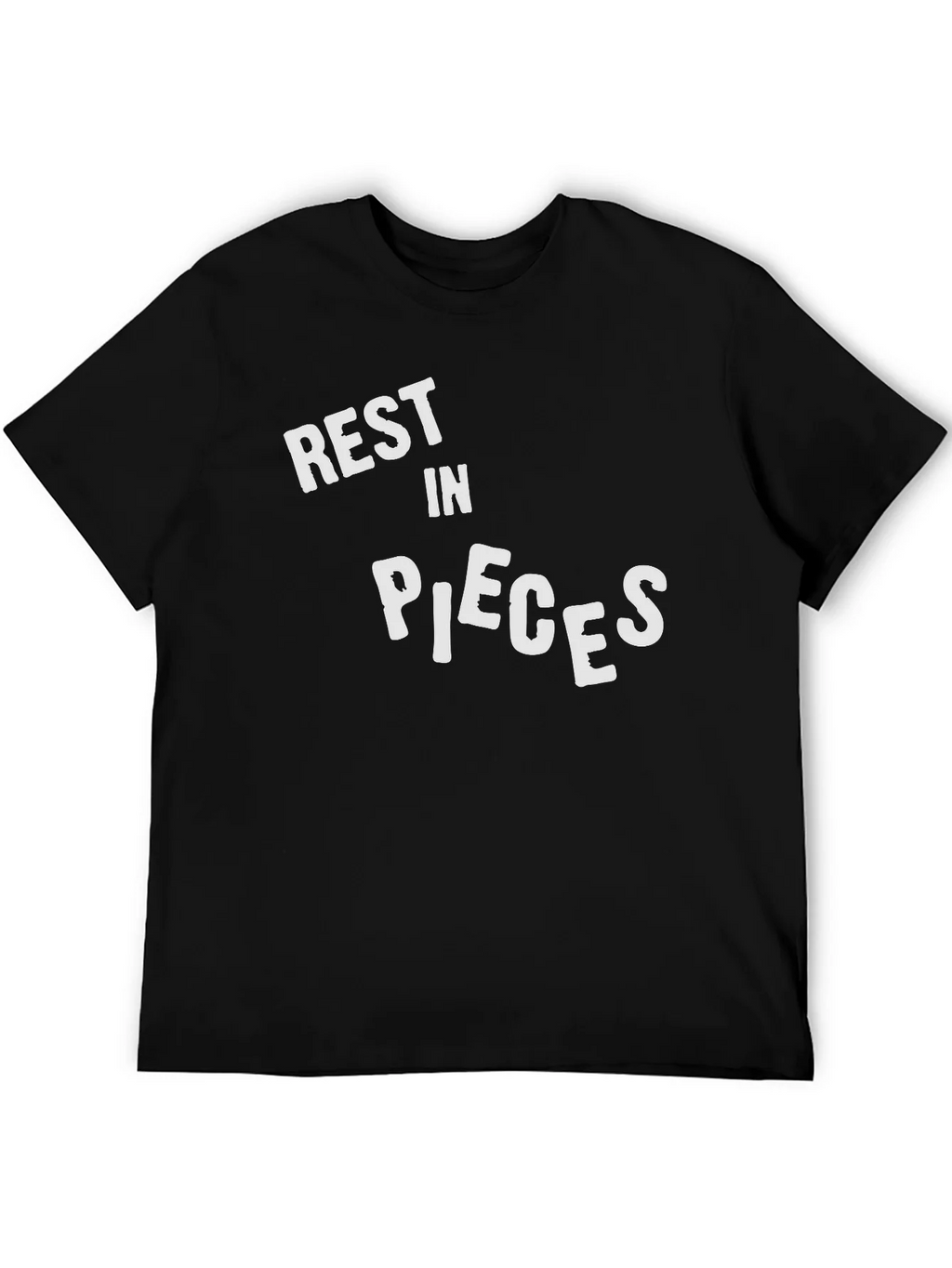 Rest In Pieces Graphic Black T-Shirt
