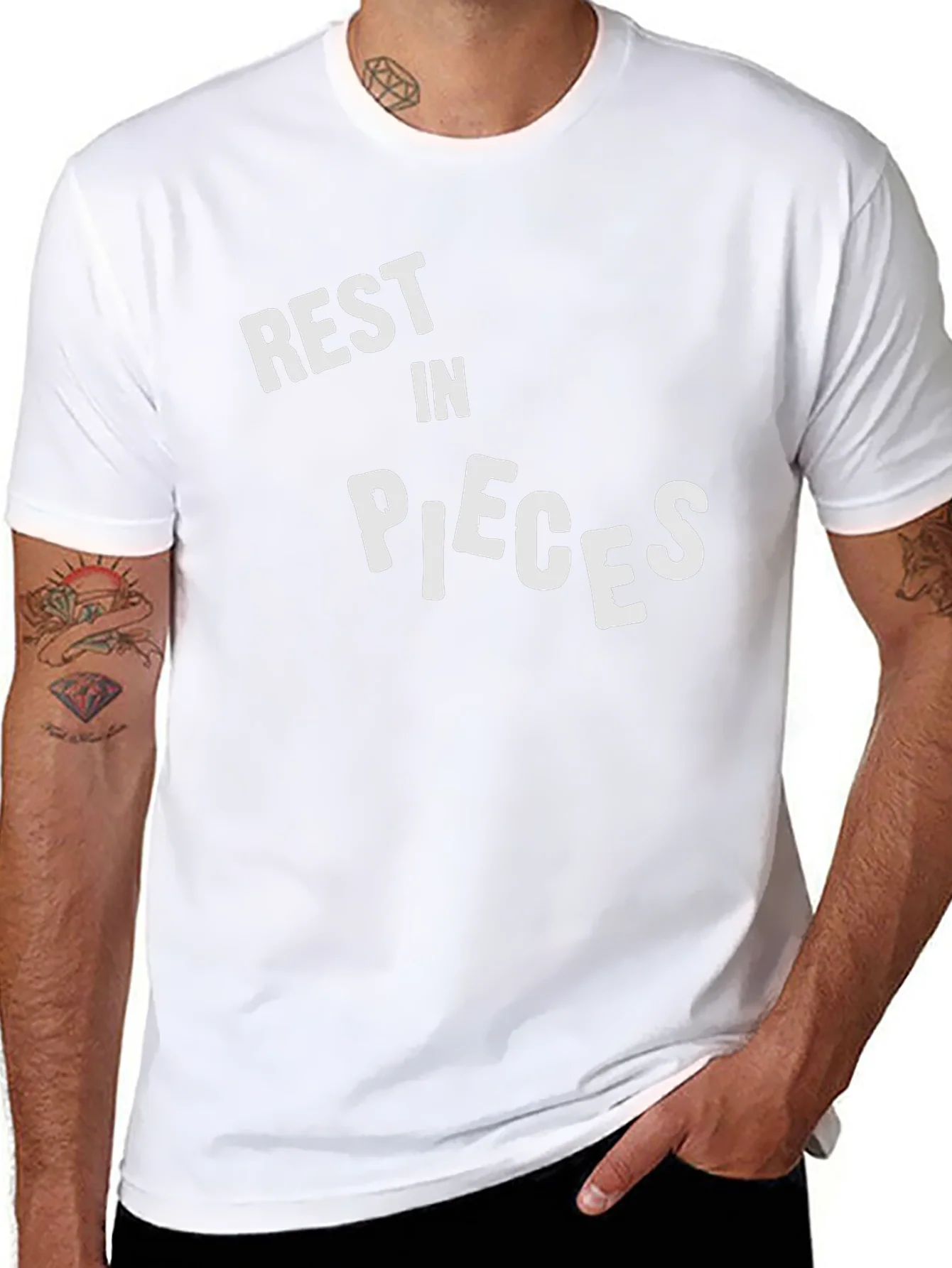 Rest In Pieces Graphic Black T-Shirt