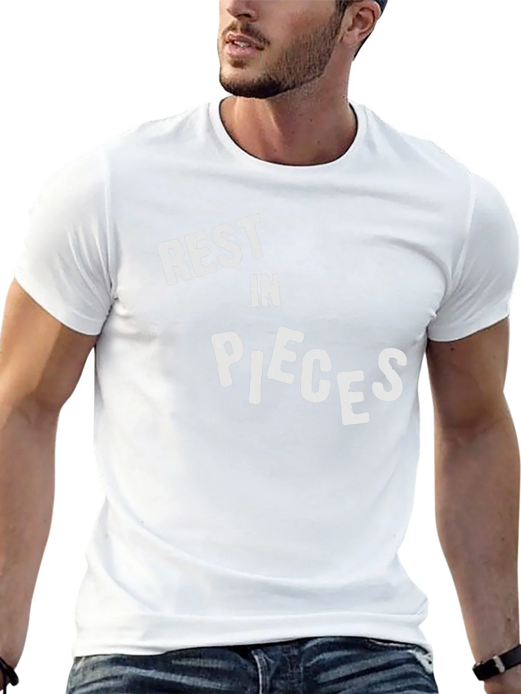 Rest In Pieces Graphic Black T-Shirt