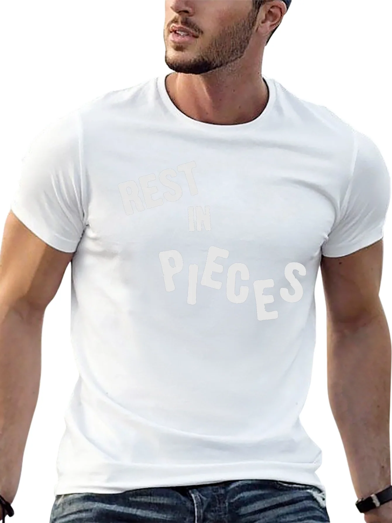 Rest In Pieces Graphic Black T-Shirt