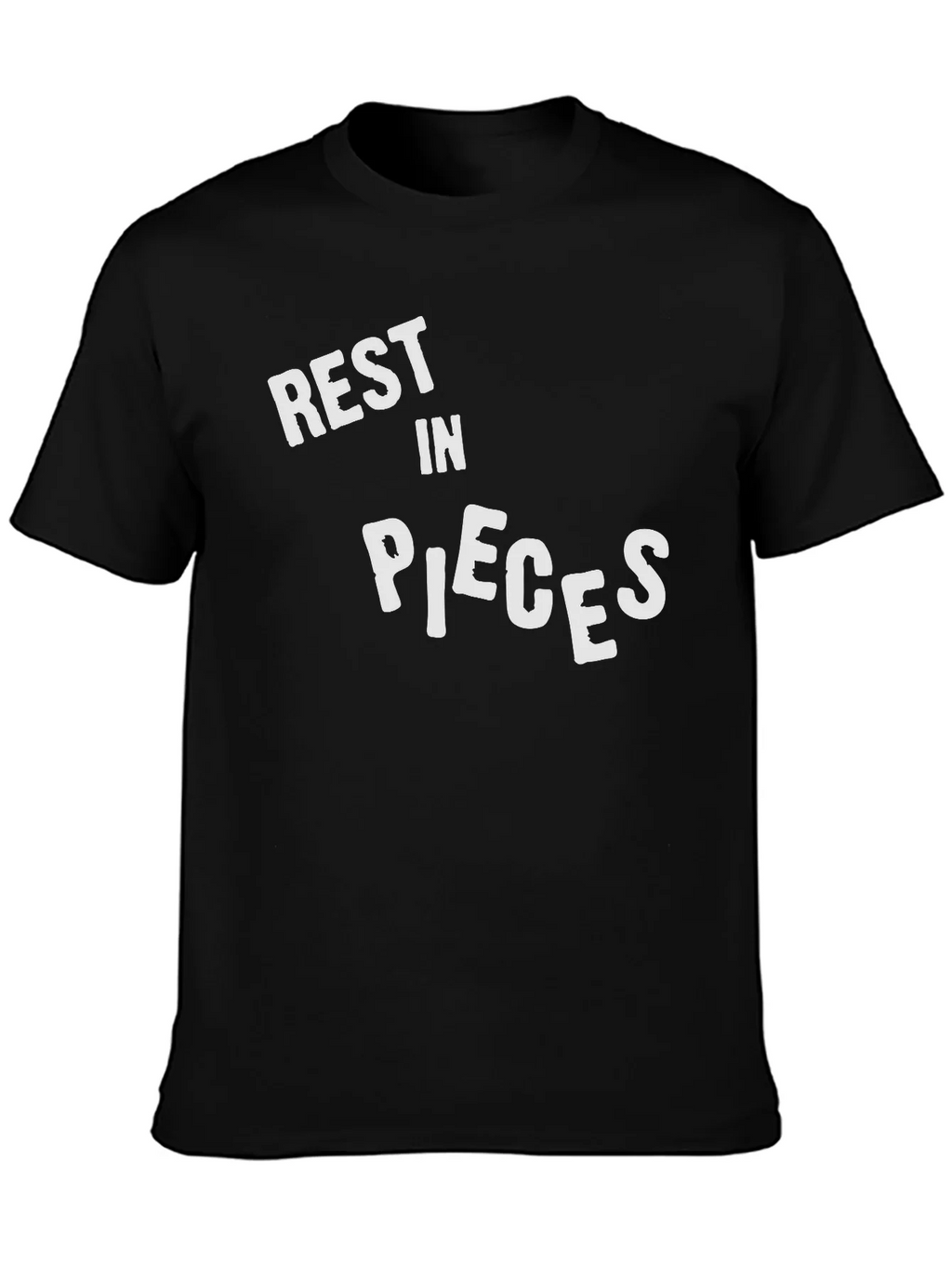 Rest In Pieces Graphic Black T-Shirt