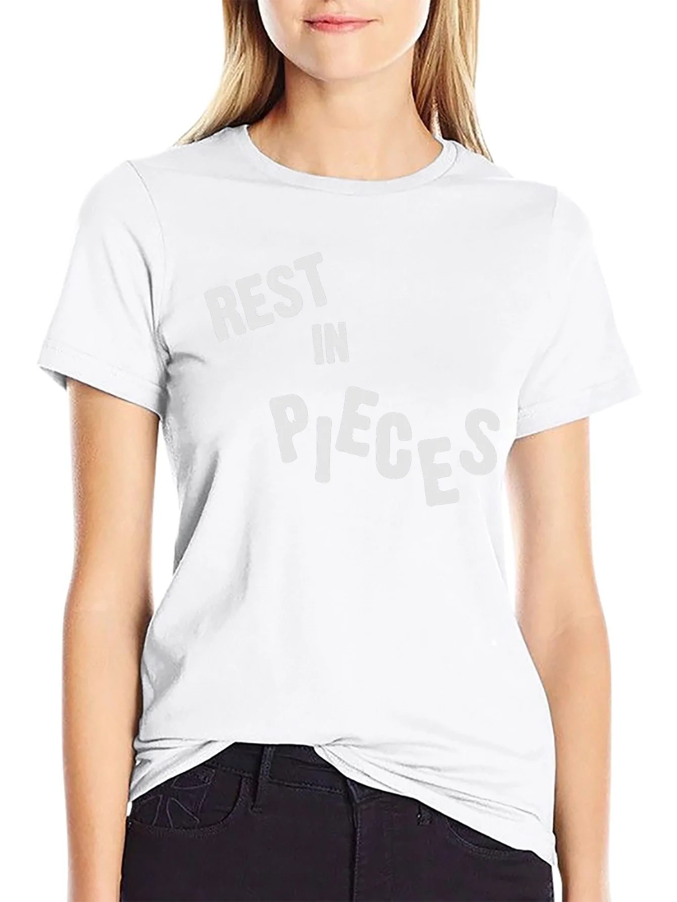 Rest In Pieces Graphic Black T-Shirt