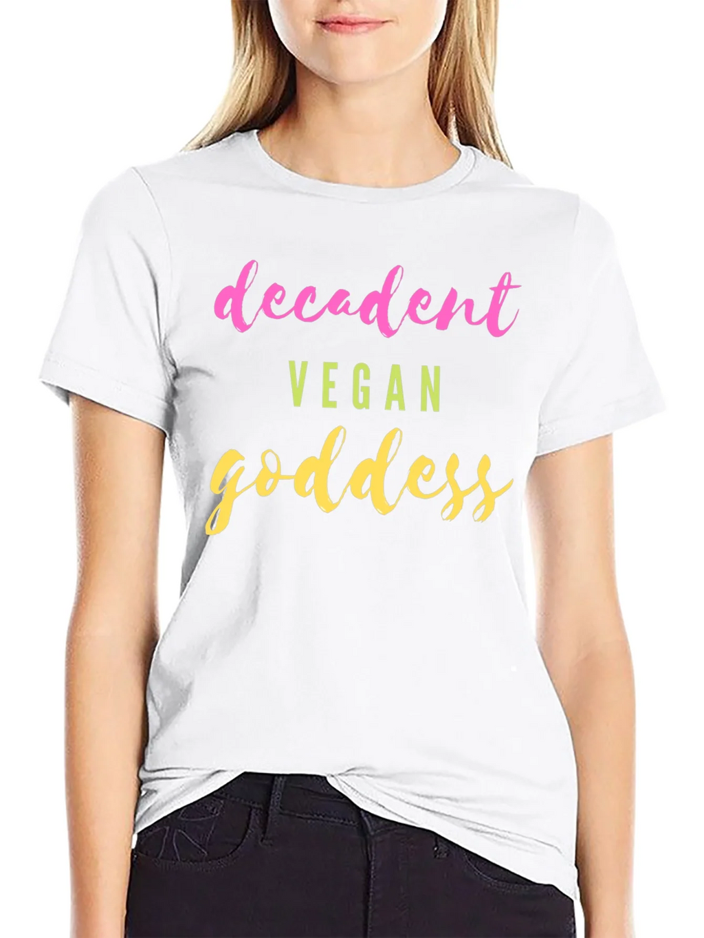 Decadent Vegan Goddess T-Shirt - Trendy Graphic Tee