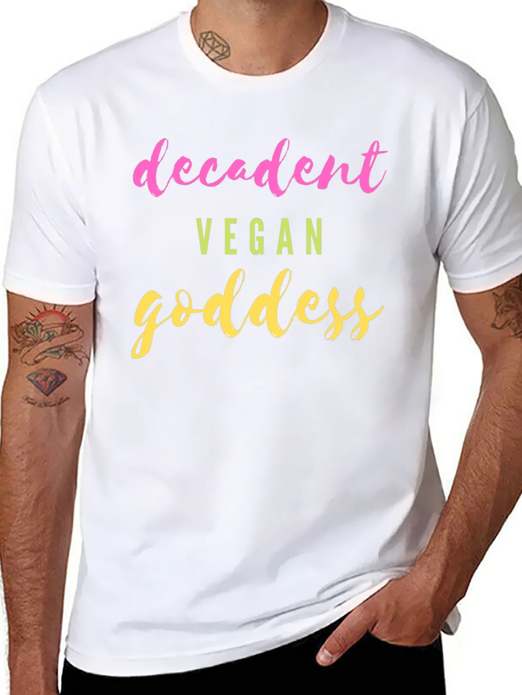 Decadent Vegan Goddess T-Shirt - Trendy Graphic Tee