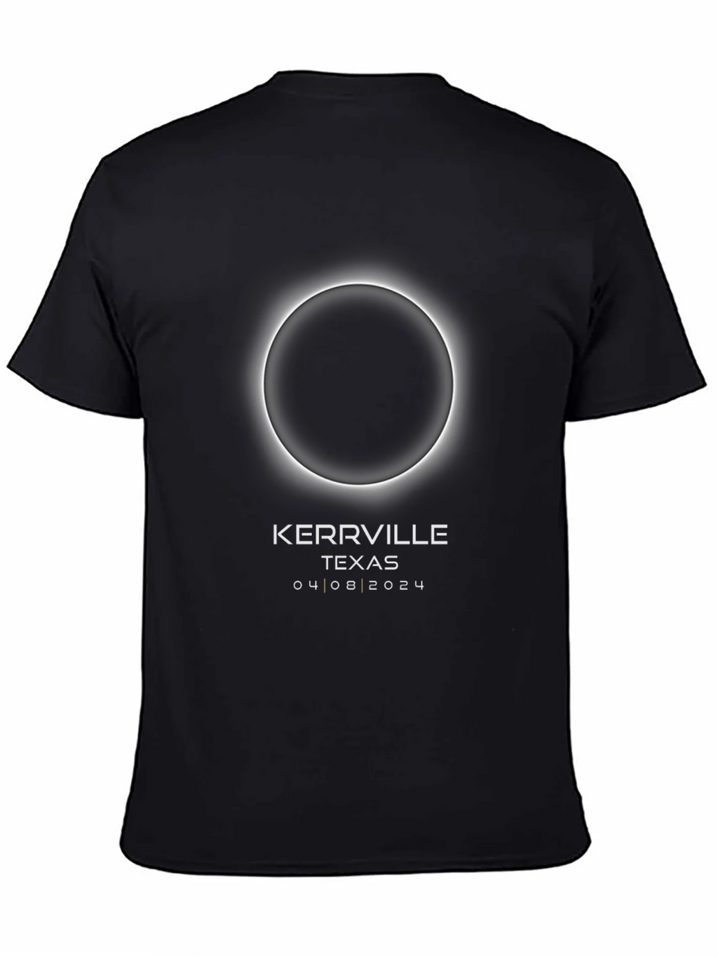 Kerrville Texas Eclipse 04 08 2024 Black T-Shirt
