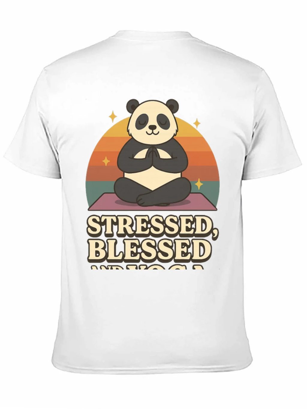 Stressed Blessed and Yoga Panda T-Shirt