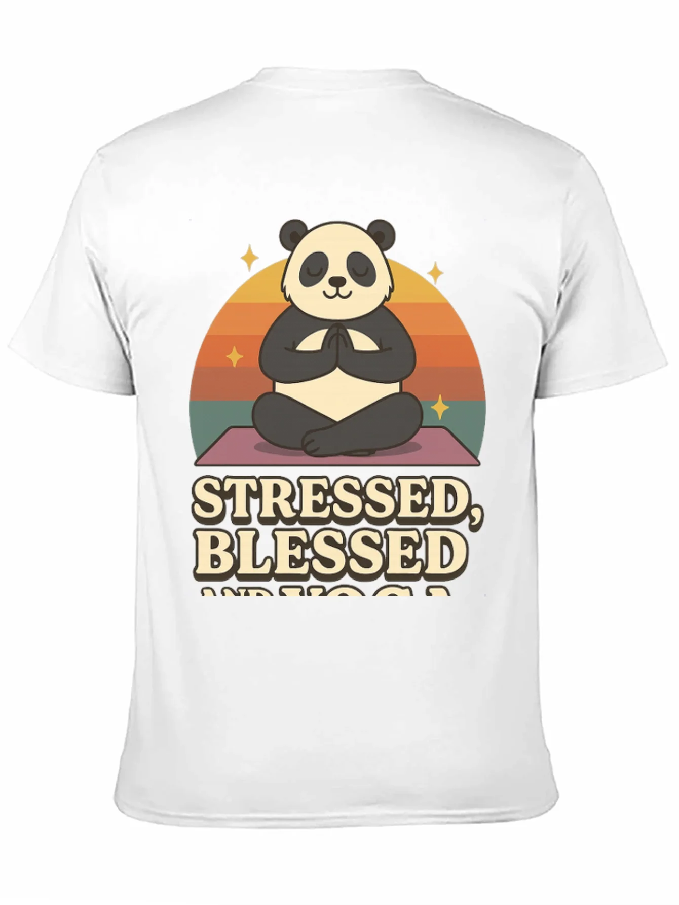 Stressed Blessed and Yoga Panda T-Shirt