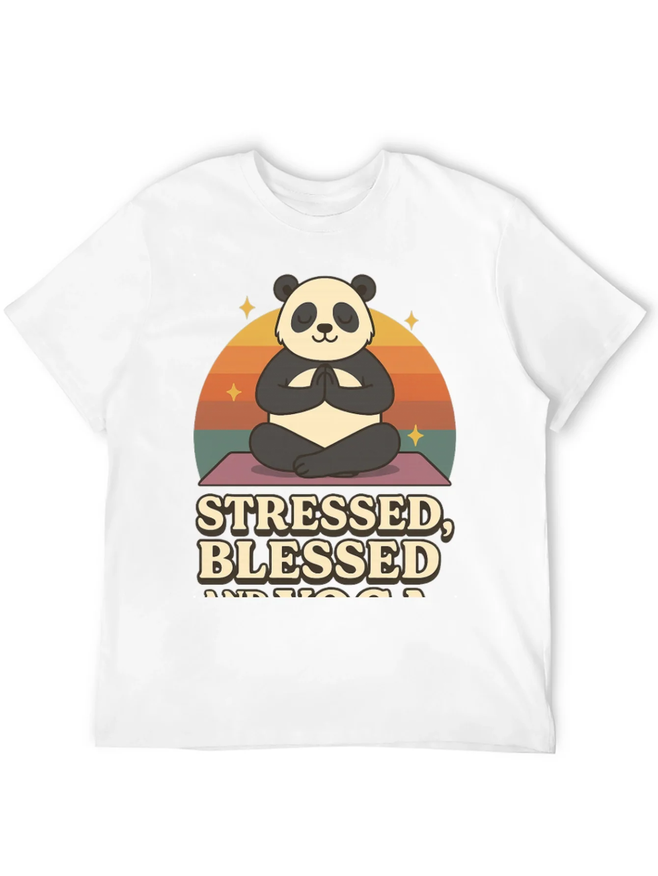 Stressed Blessed and Yoga Panda T-Shirt