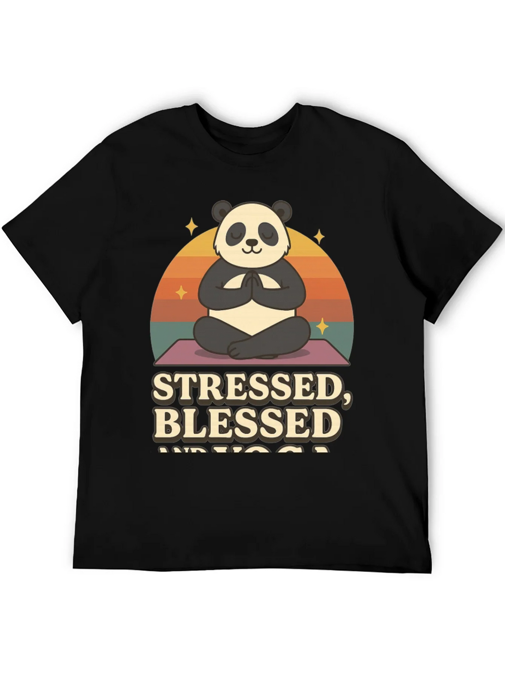 Stressed Blessed and Yoga Panda T-Shirt