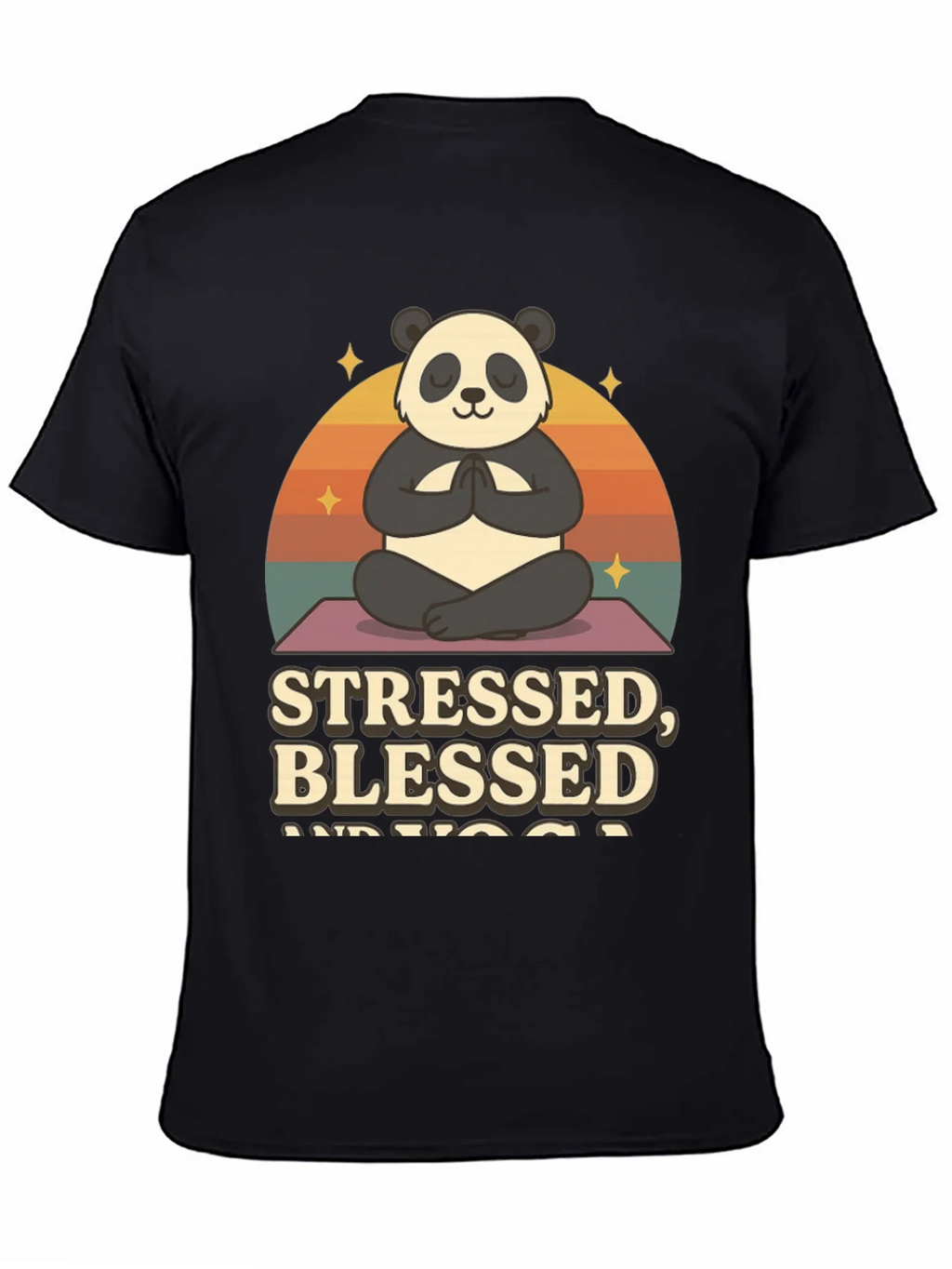 Stressed Blessed and Yoga Panda T-Shirt