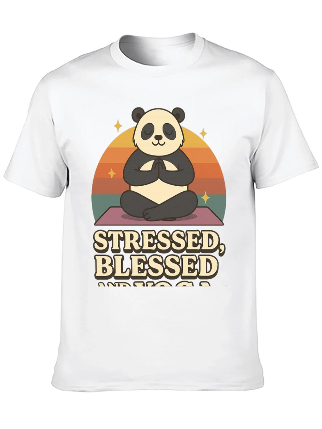 Stressed Blessed and Yoga Panda T-Shirt