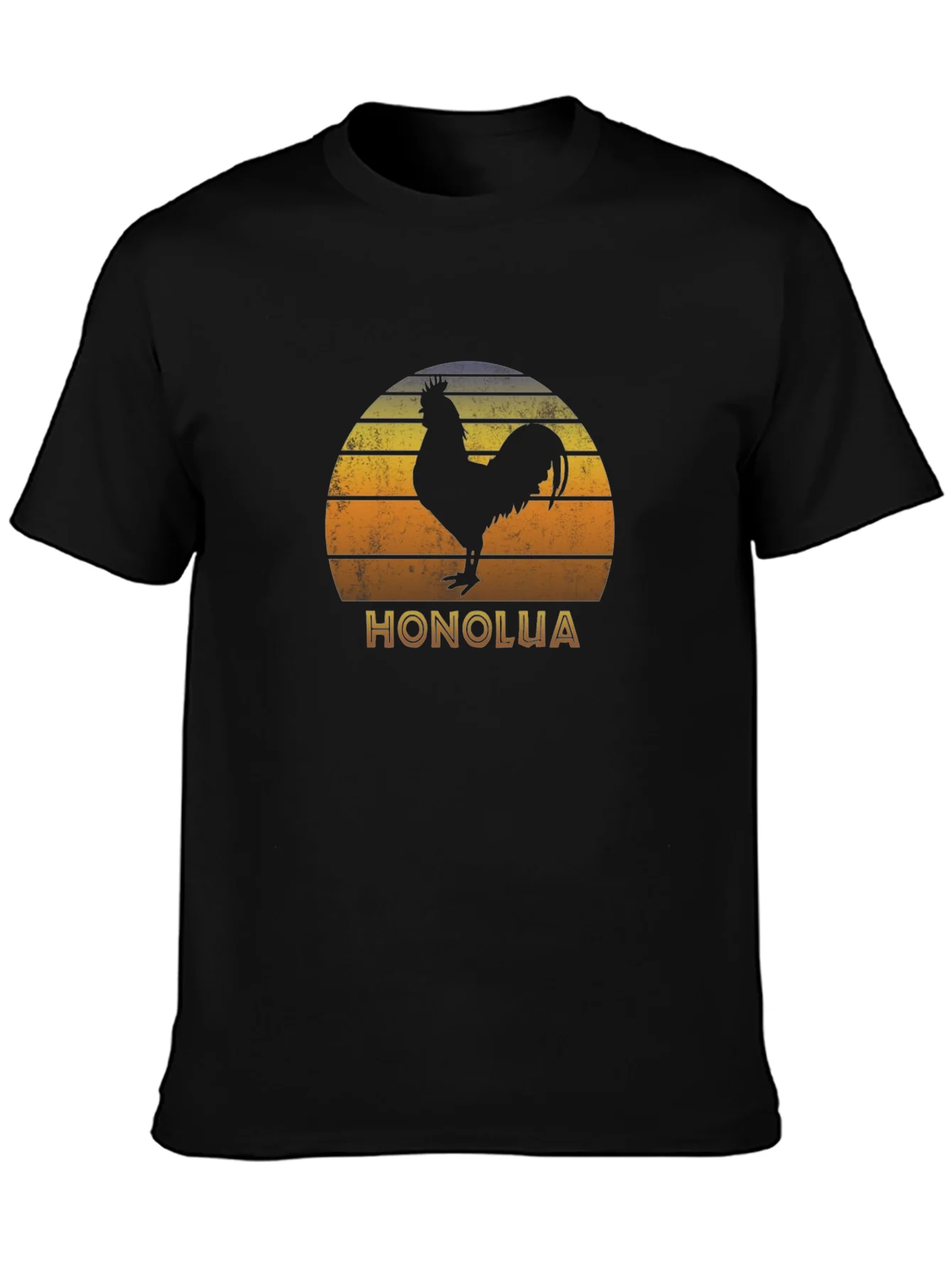 Honolua Rooster Graphic Black T-Shirt