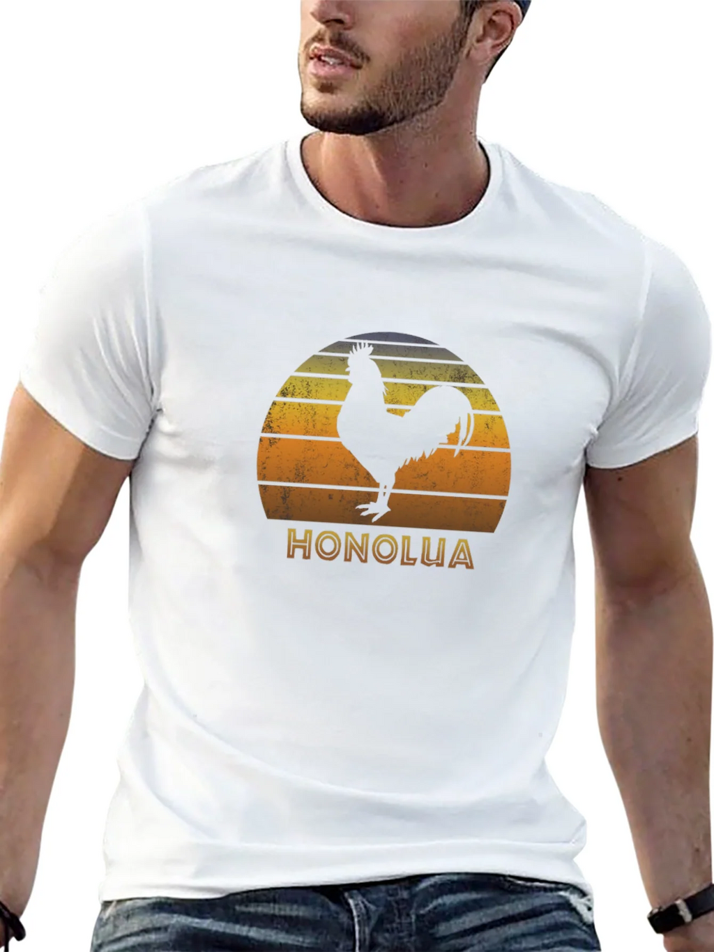 Honolua Rooster Graphic Black T-Shirt