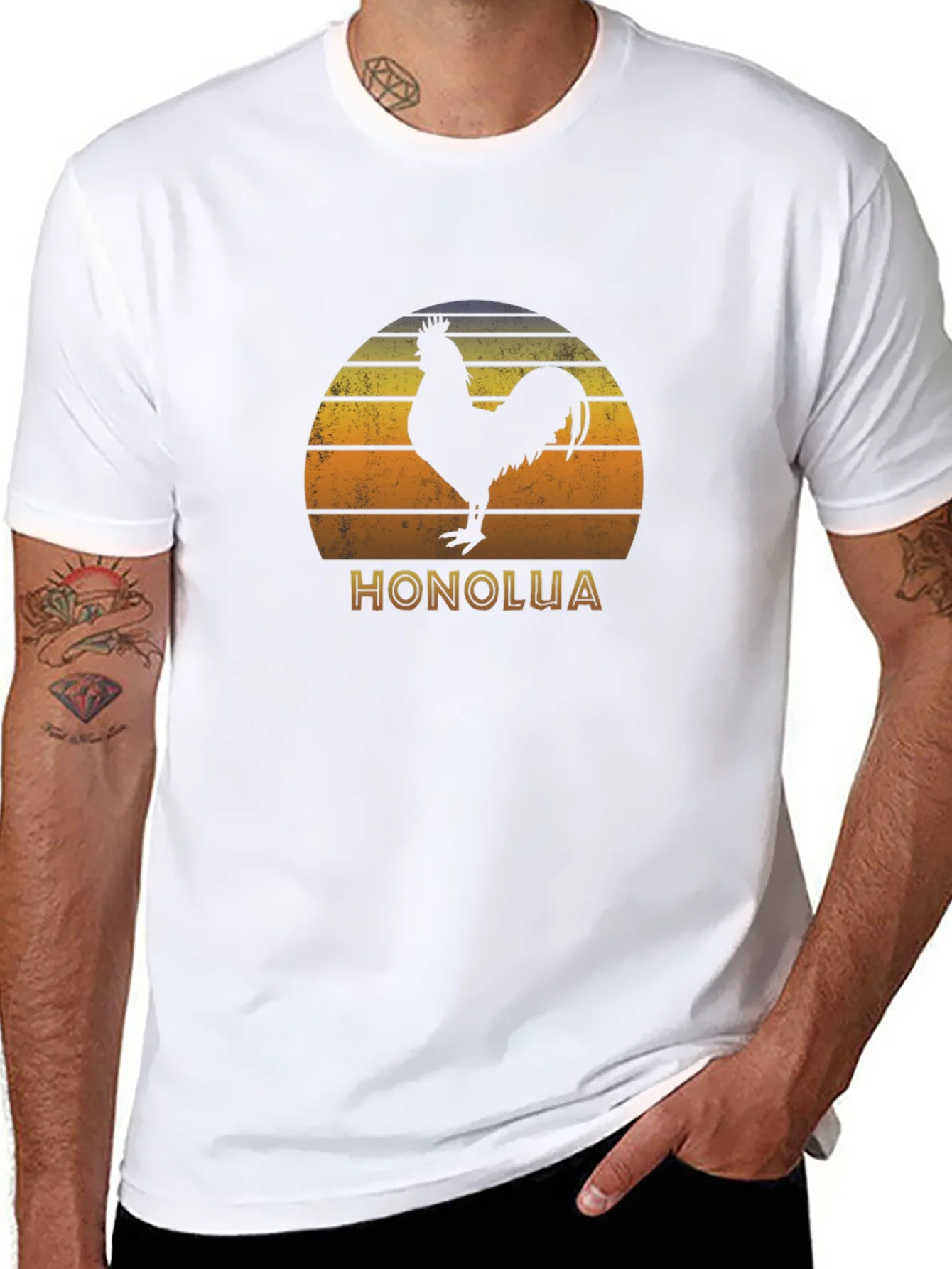 Honolua Rooster Graphic Black T-Shirt