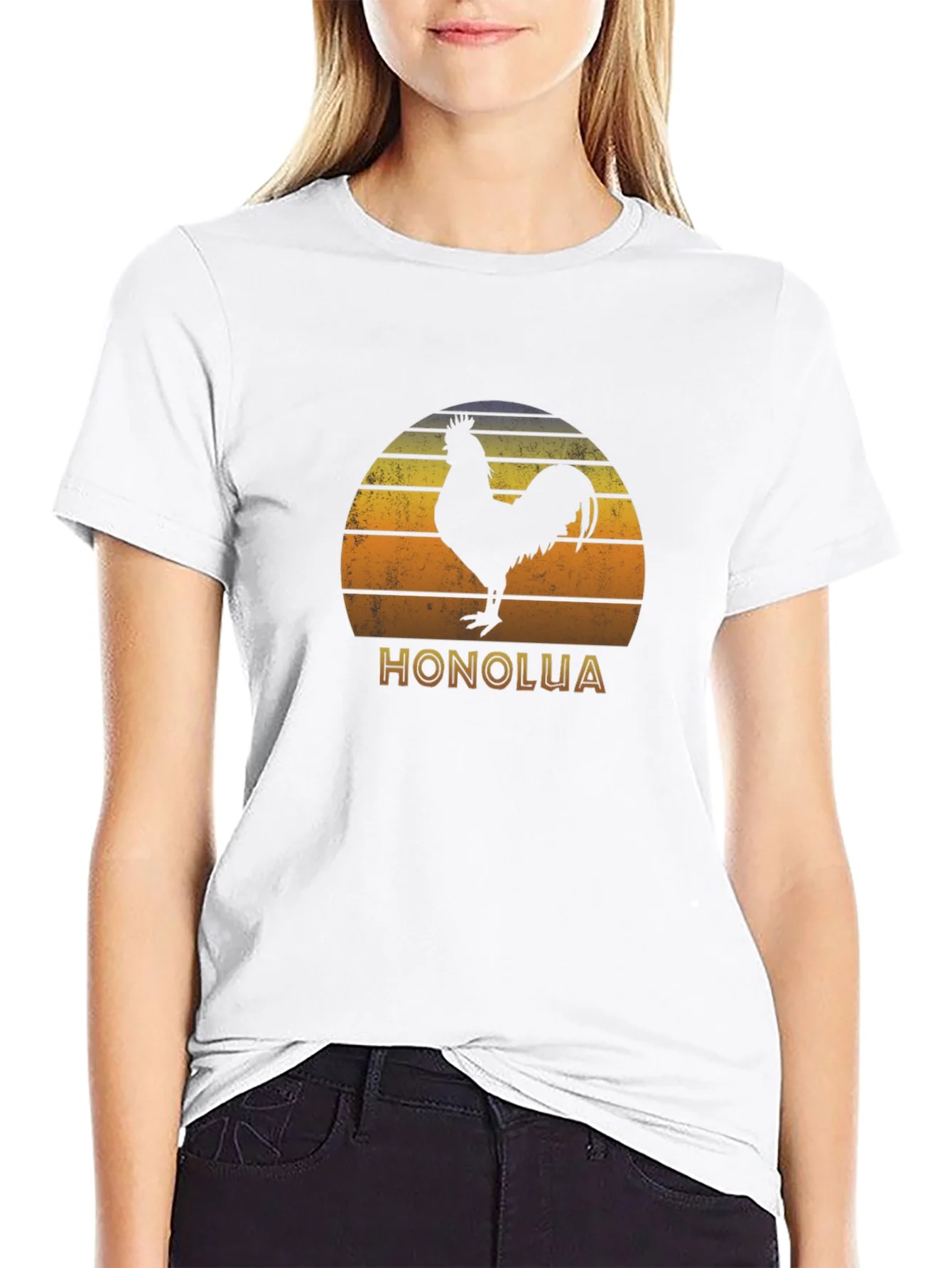 Honolua Rooster Graphic Black T-Shirt