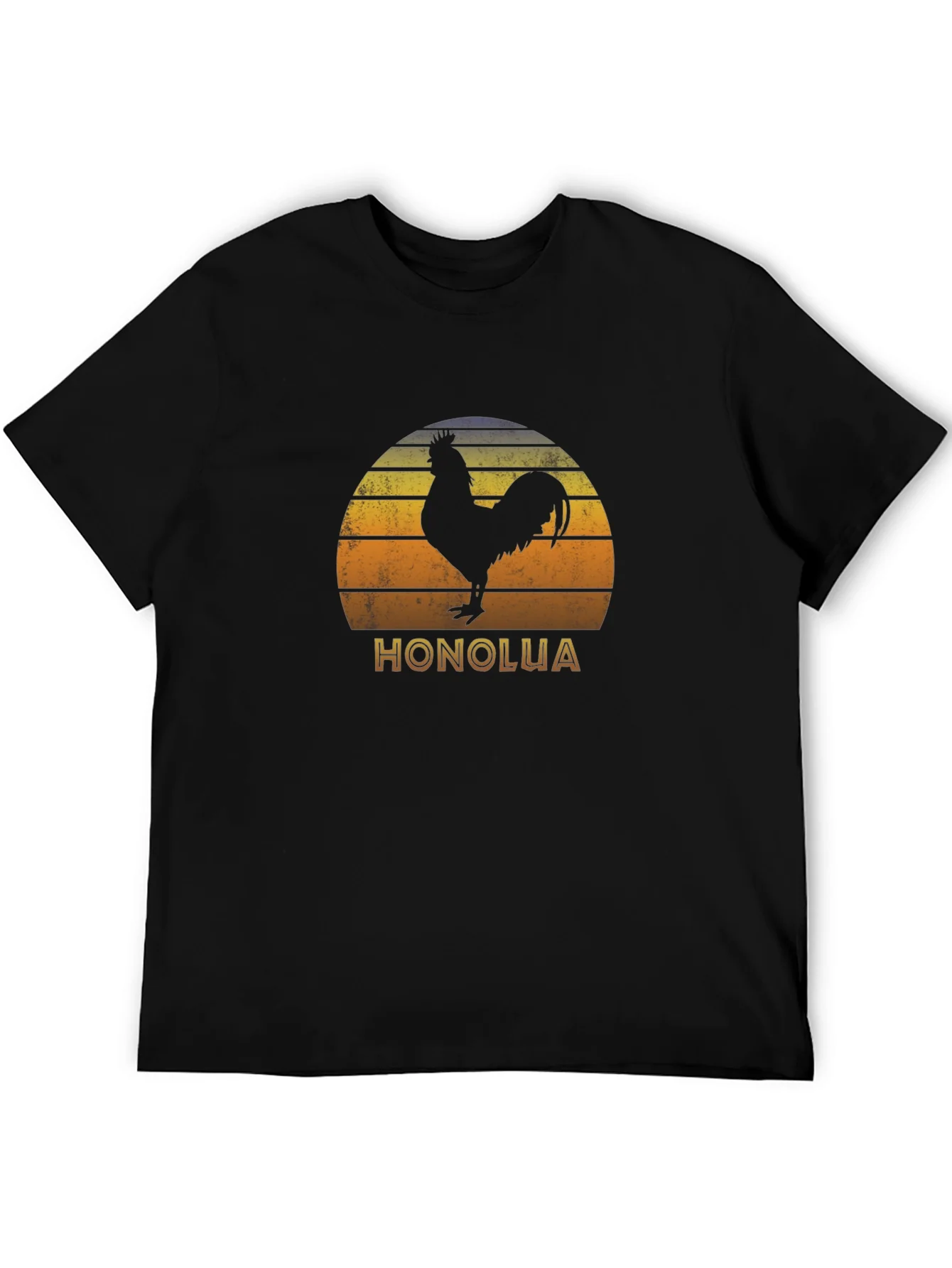 Honolua Rooster Graphic Black T-Shirt