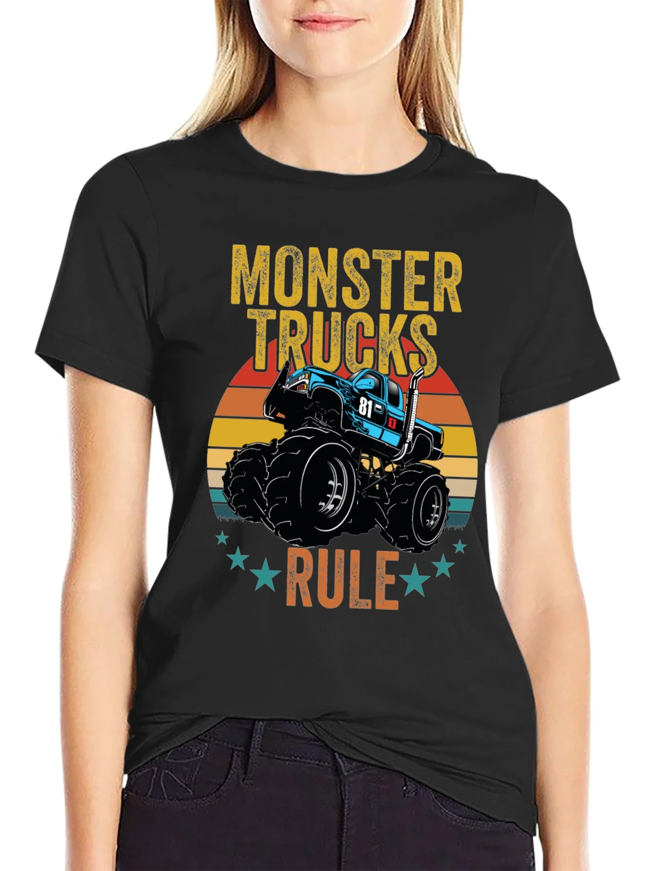 Monster Trucks Rule Graphic T-Shirt
