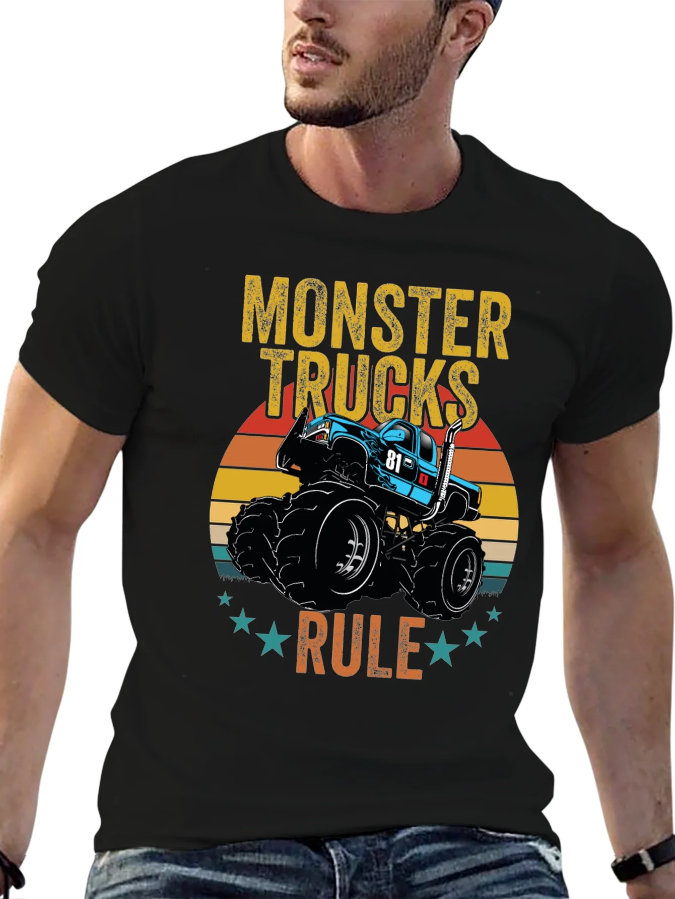 Monster Trucks Rule Graphic T-Shirt