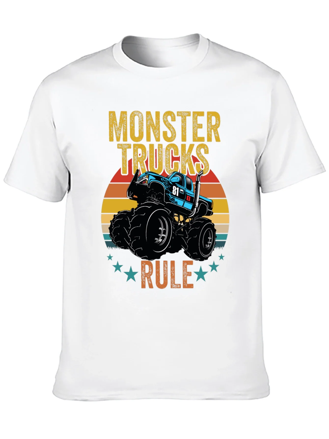 Monster Trucks Rule Graphic T-Shirt