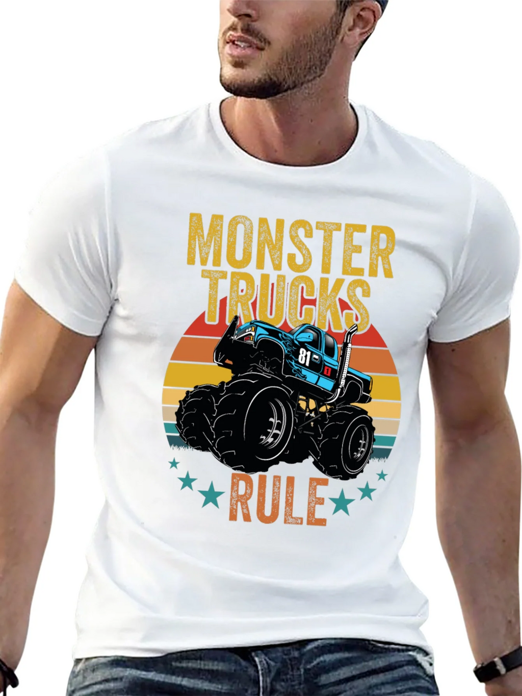 Monster Trucks Rule Graphic T-Shirt