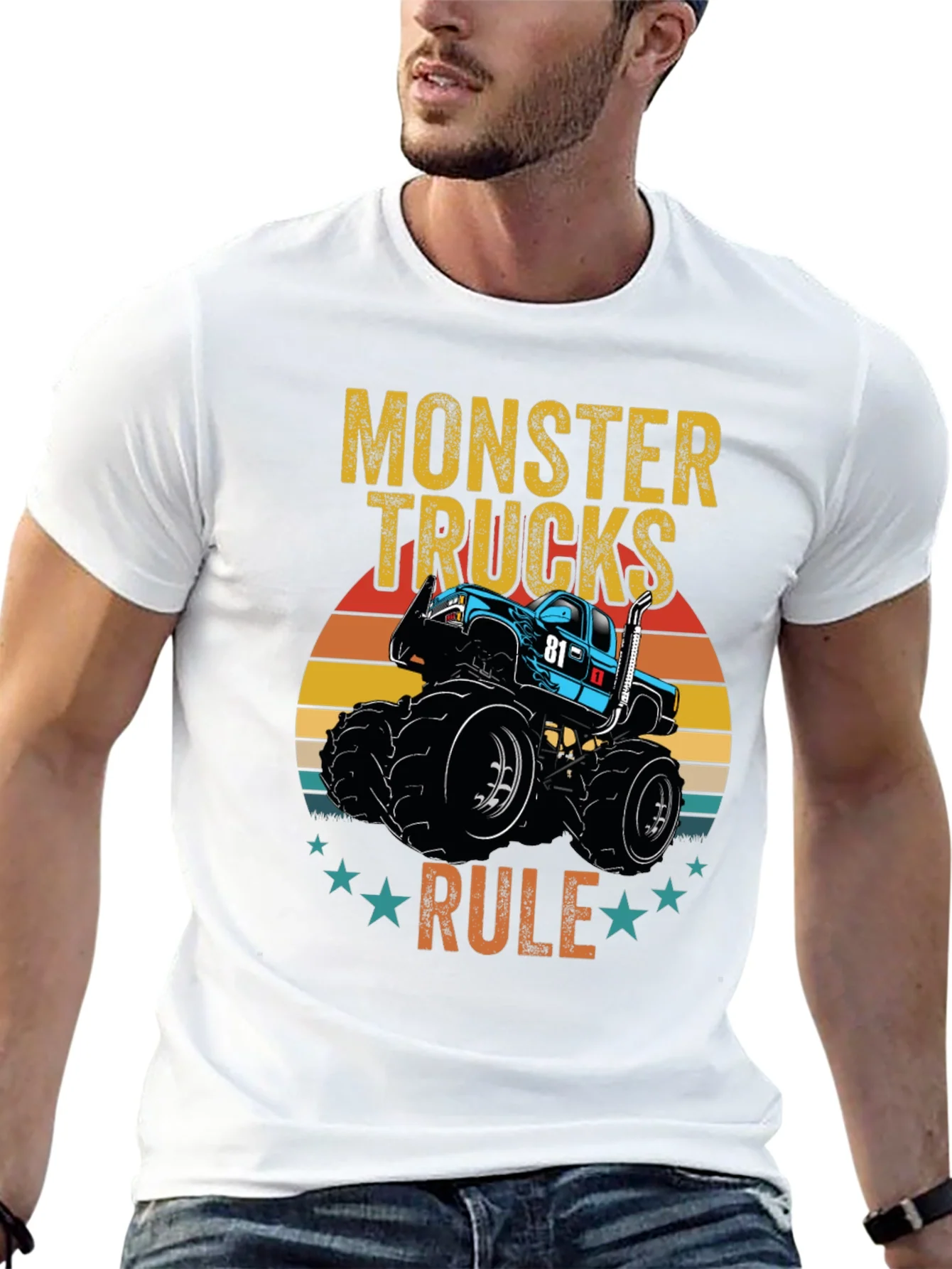 Monster Trucks Rule Graphic T-Shirt