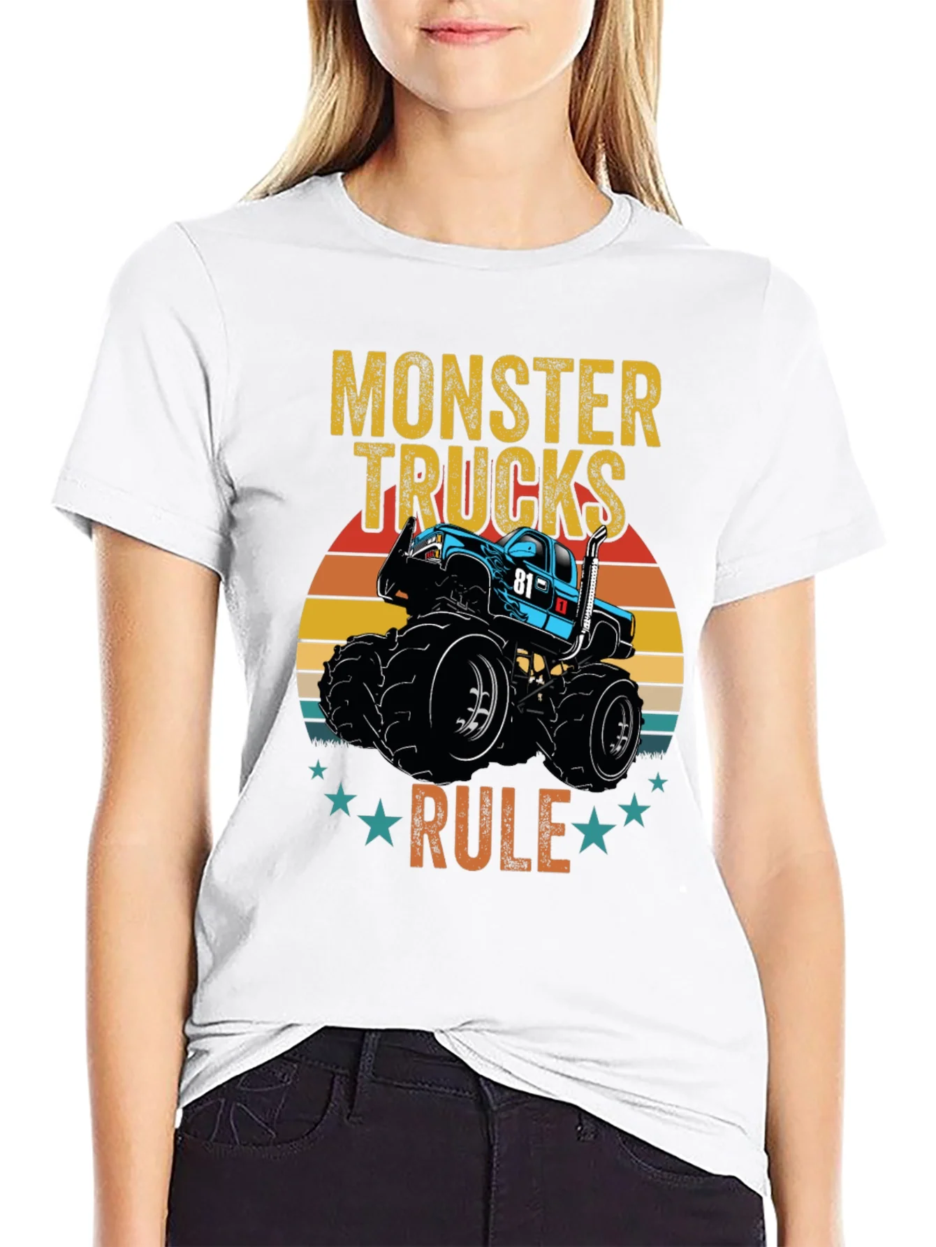 Monster Trucks Rule Graphic T-Shirt