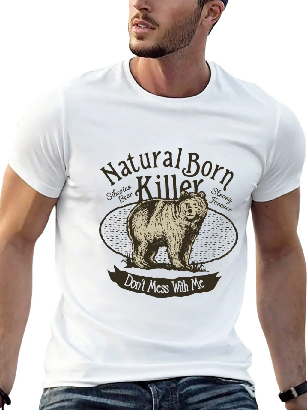 Natural Born Killer Siberian Bear Graphic Tee