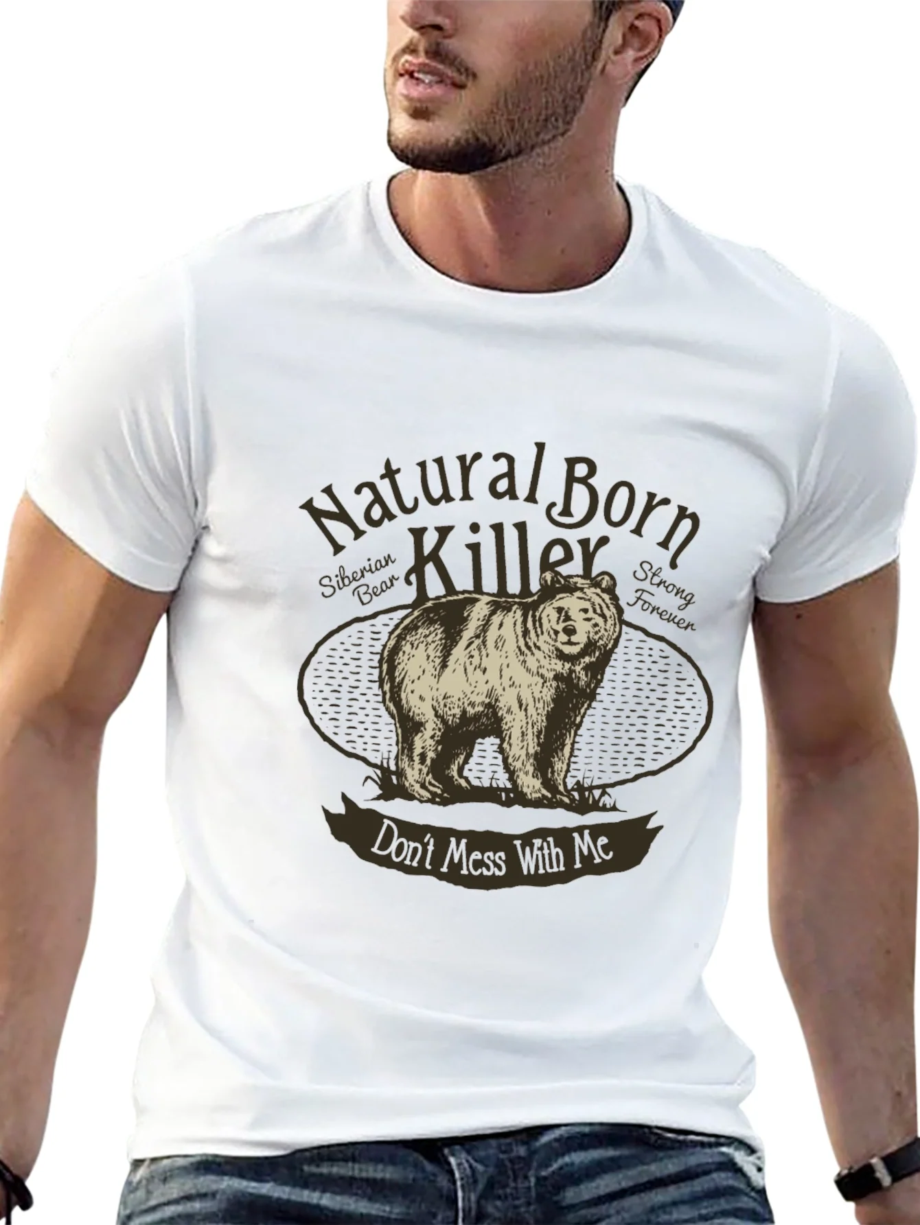 Natural Born Killer Siberian Bear Graphic Tee