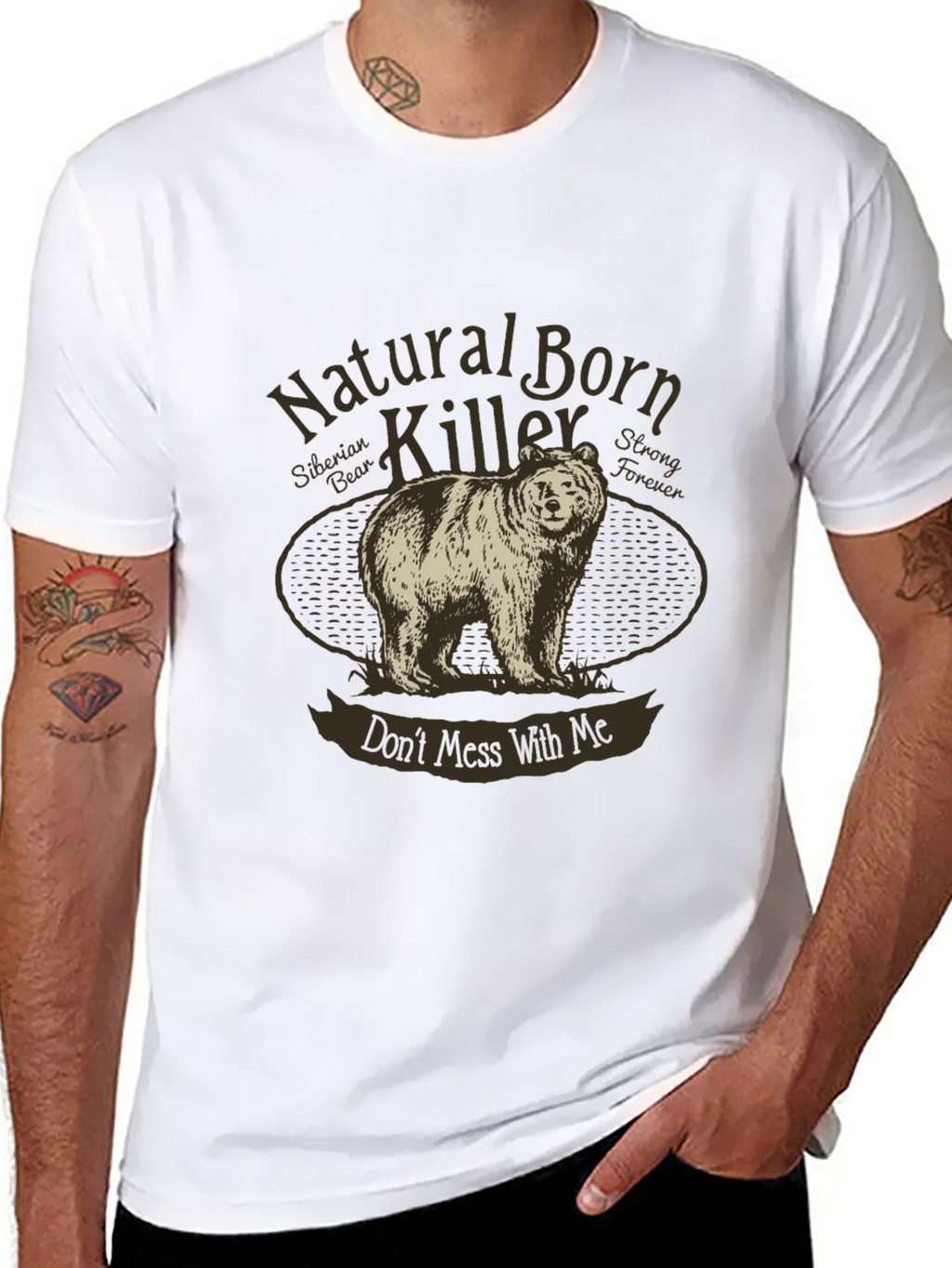 Natural Born Killer Siberian Bear Graphic Tee