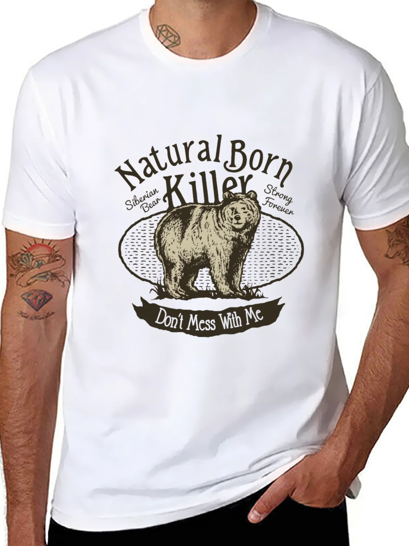 Natural Born Killer Siberian Bear Graphic Tee