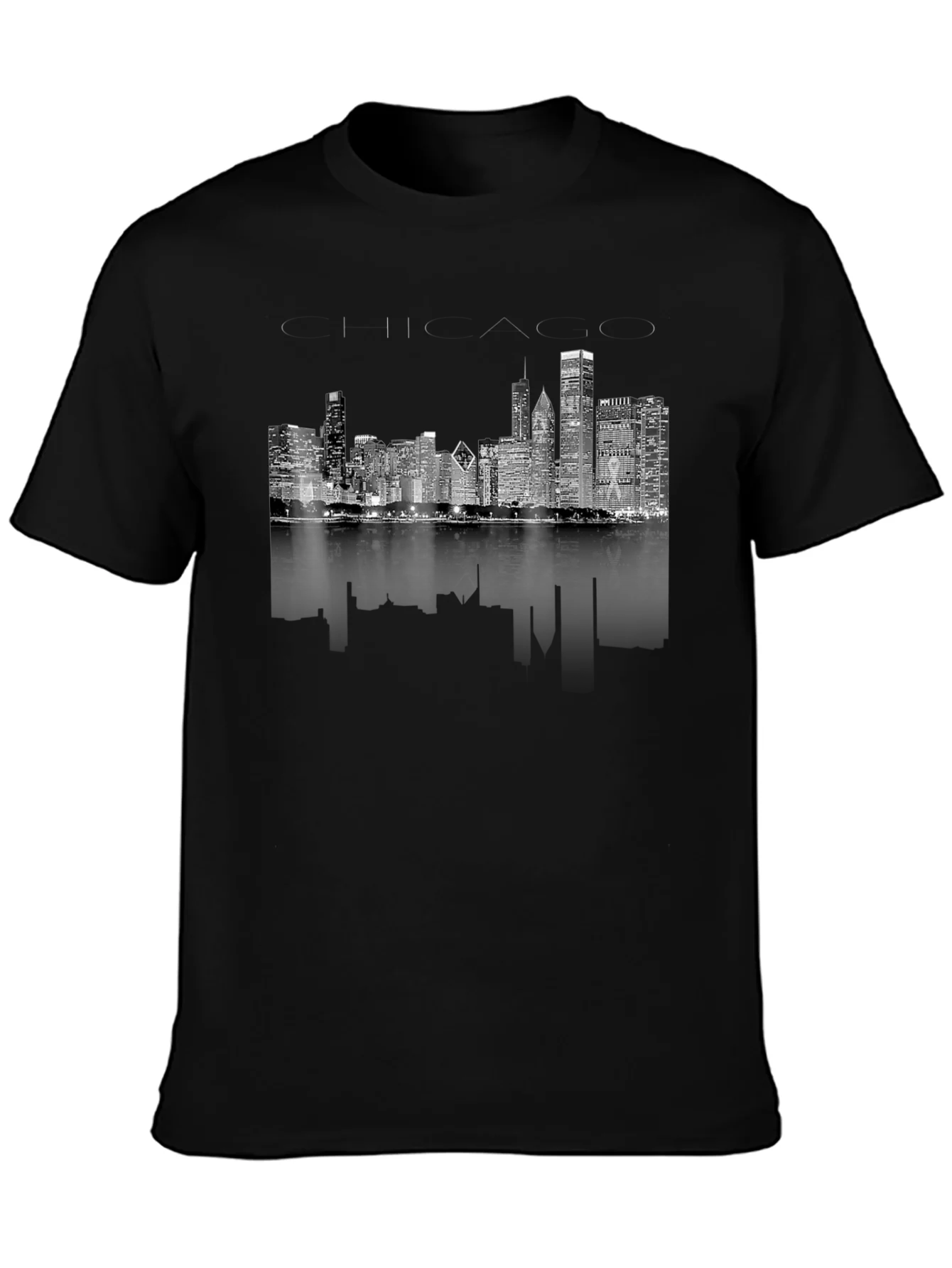 Chicago Skyline Black T-Shirt