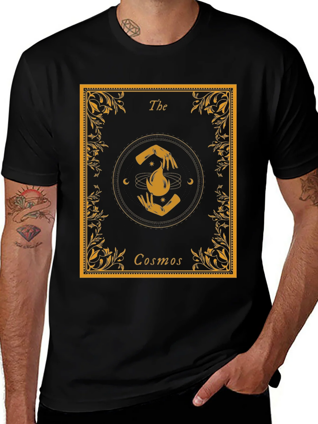 The Cosmos Graphic T-Shirt - Unisex Black Tee