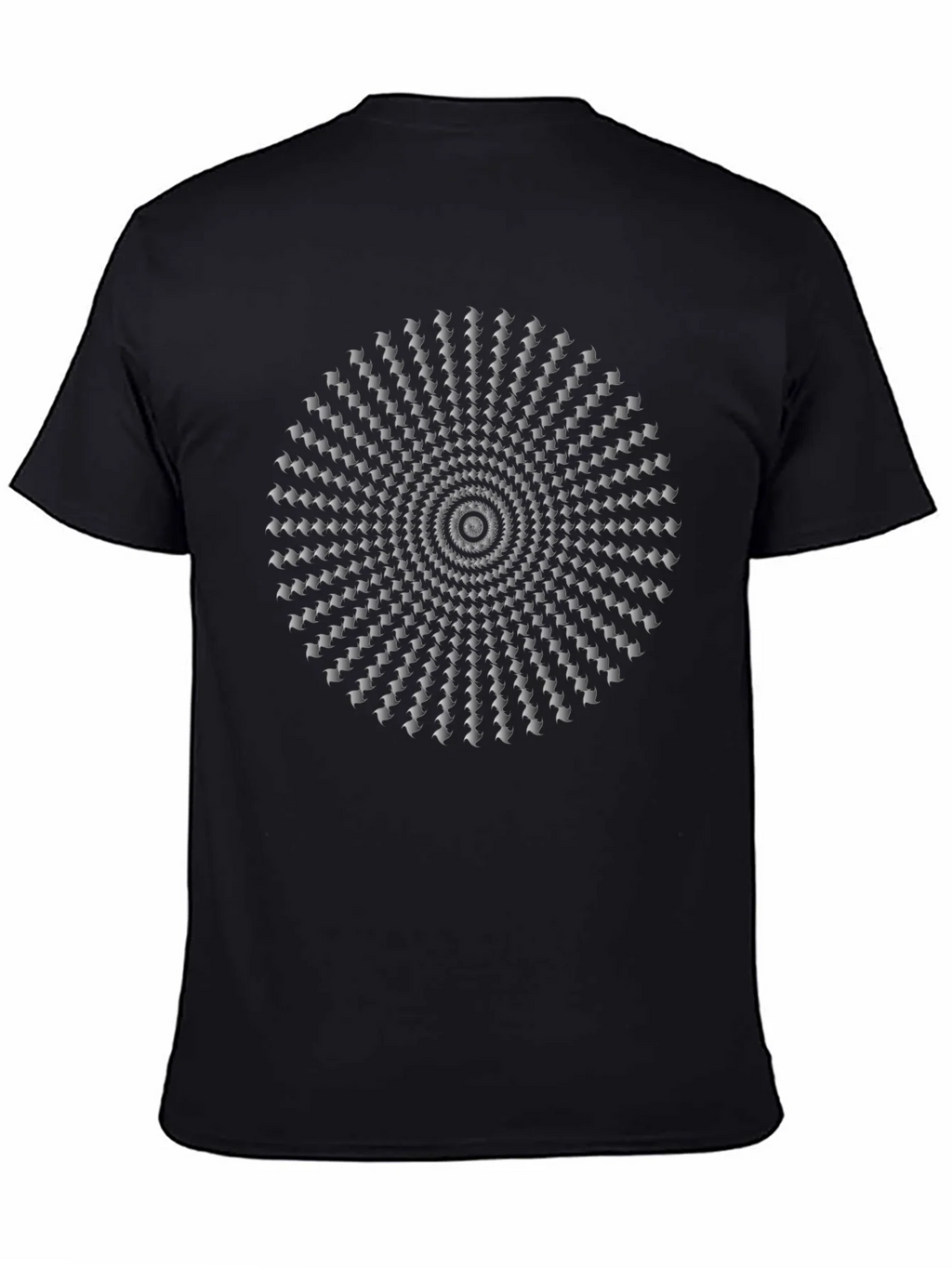 Hypnotic Illusion Black Cotton T-Shirt