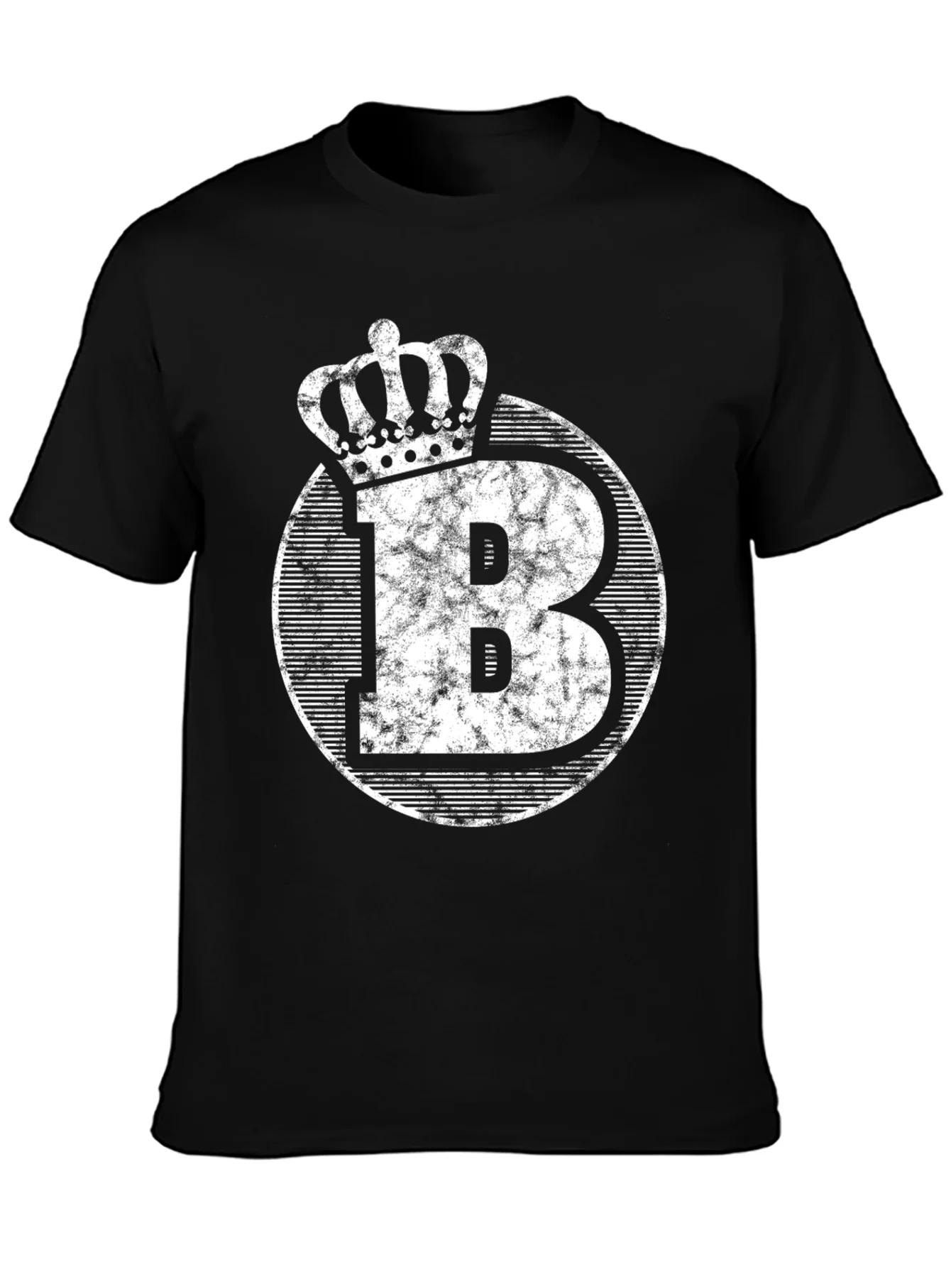 King B Graphic Tee - Crown & Letter B Design