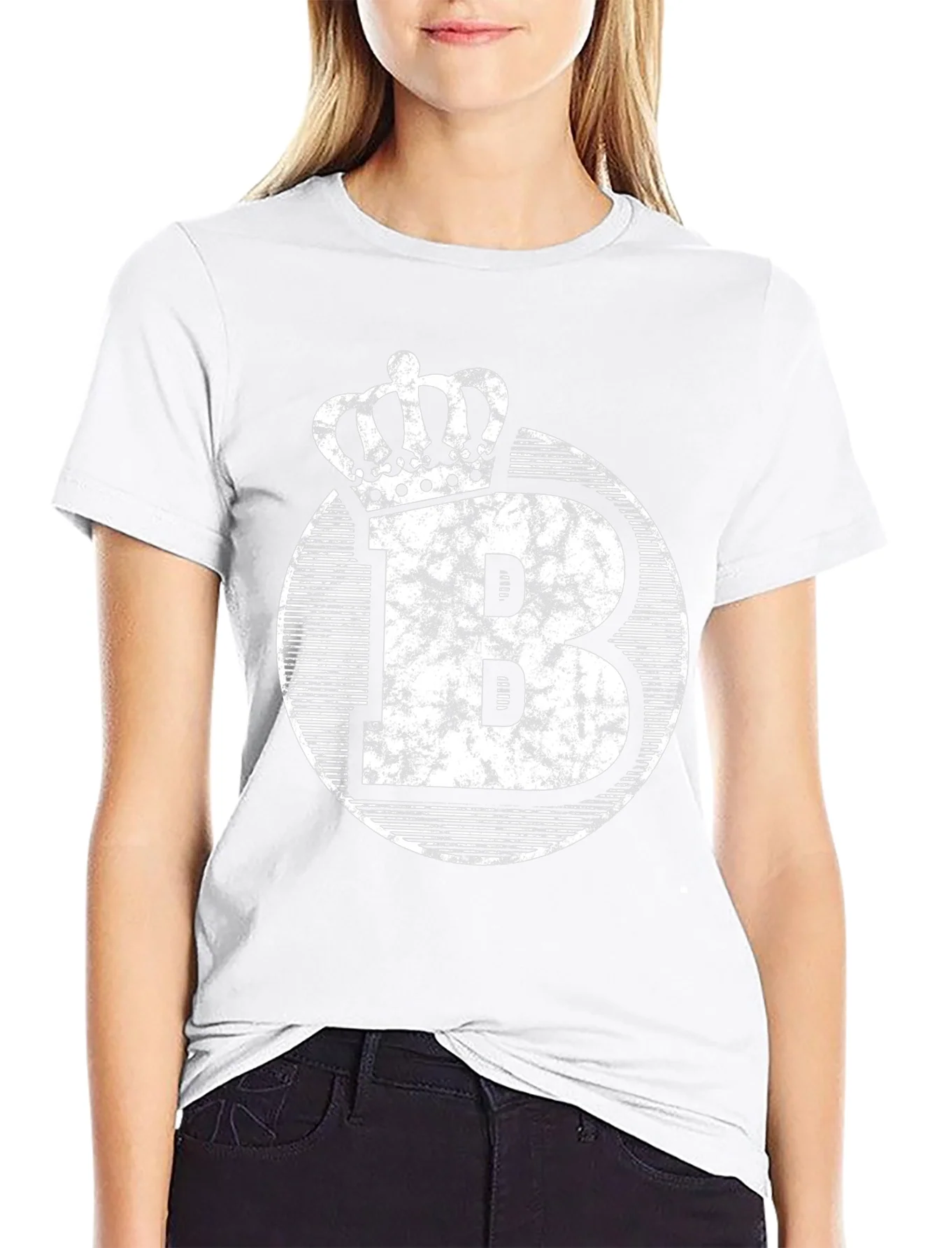 King B Graphic Tee - Crown & Letter B Design