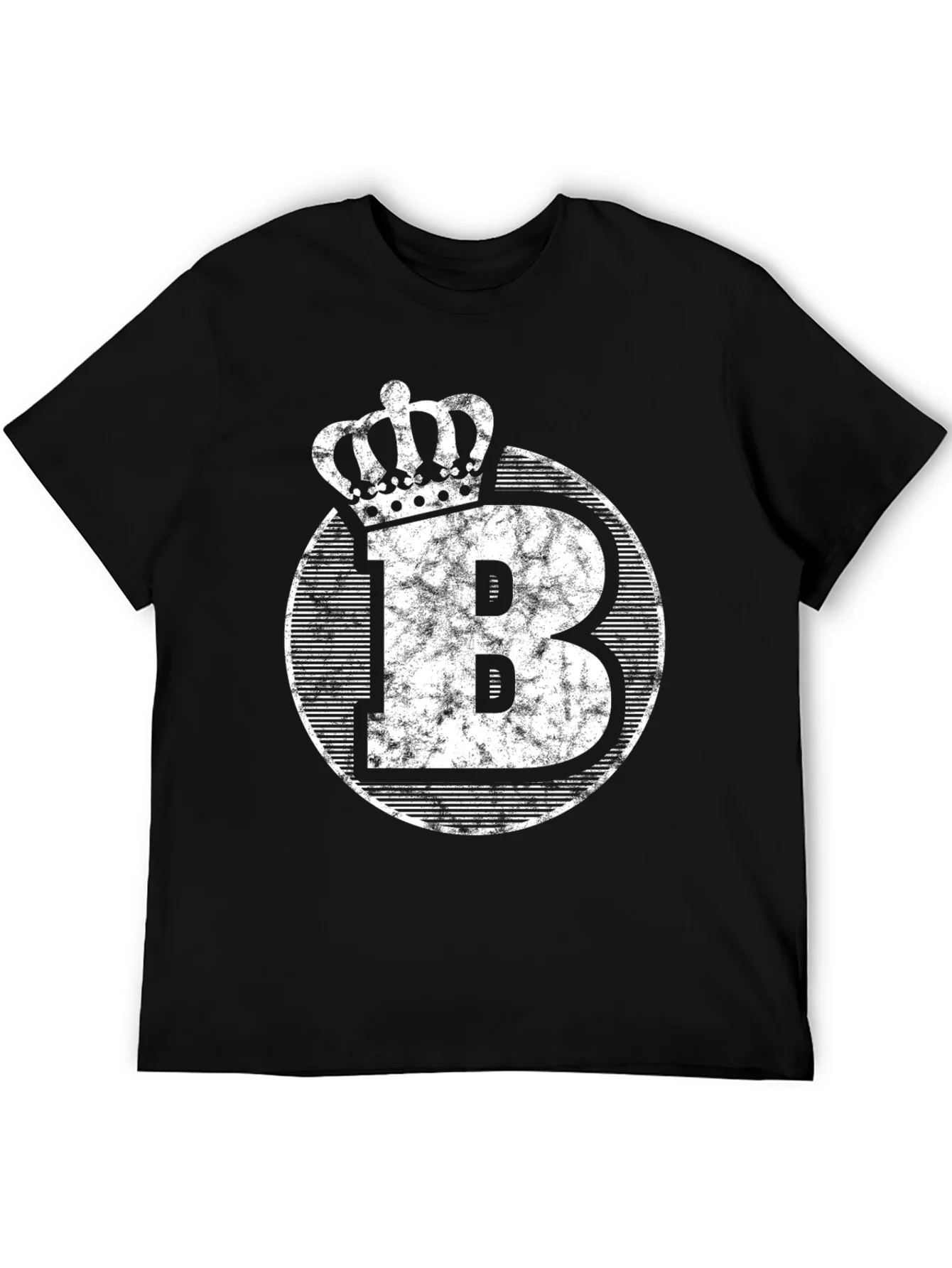 King B Graphic Tee - Crown & Letter B Design