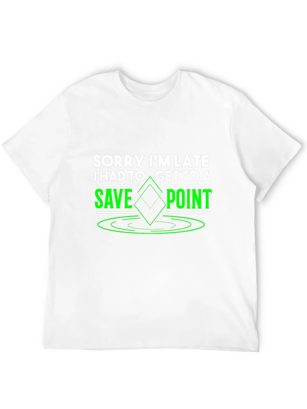 Sorry Im Late Save Point Black T-Shirt
