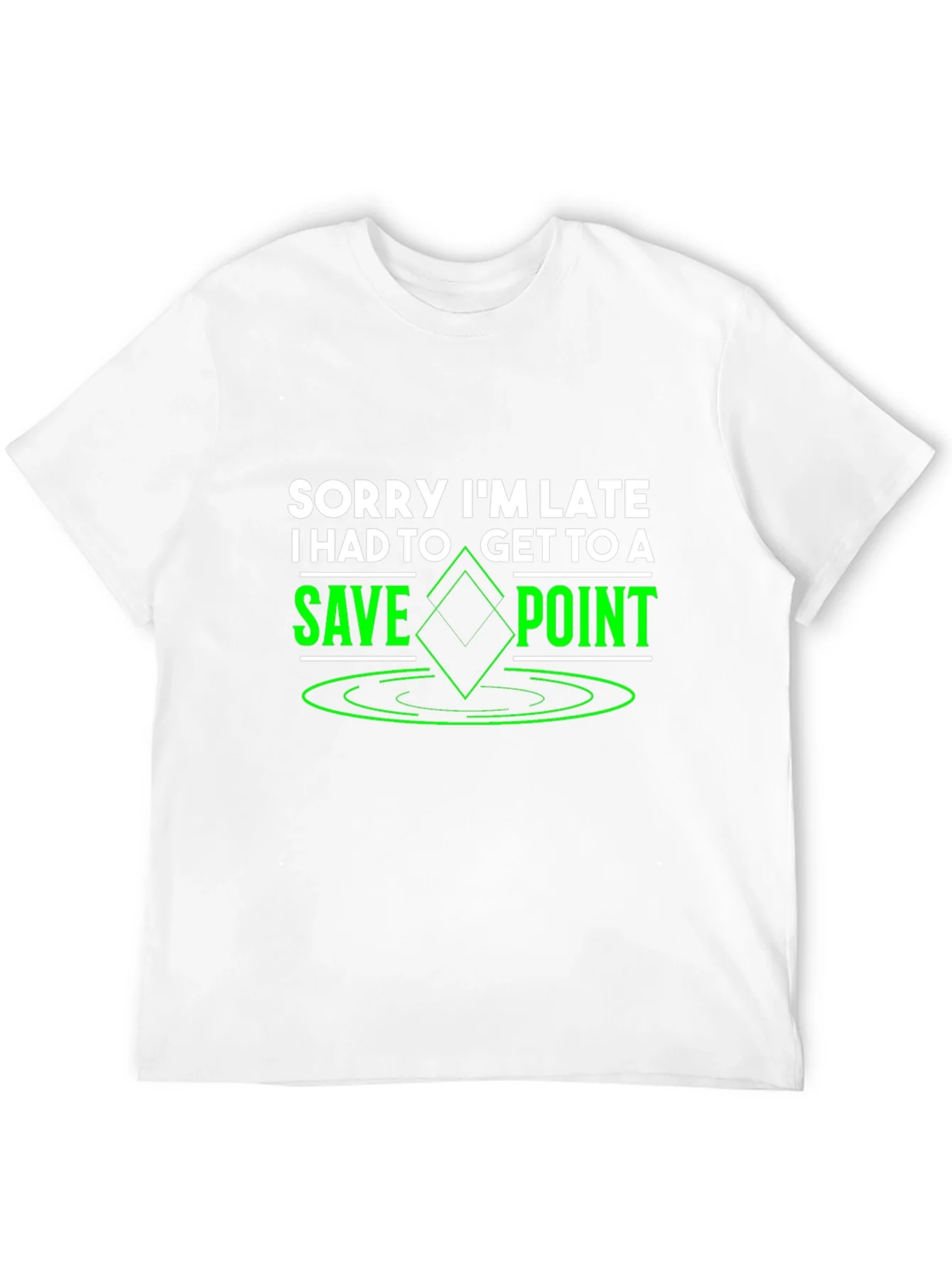 Sorry Im Late Save Point Black T-Shirt