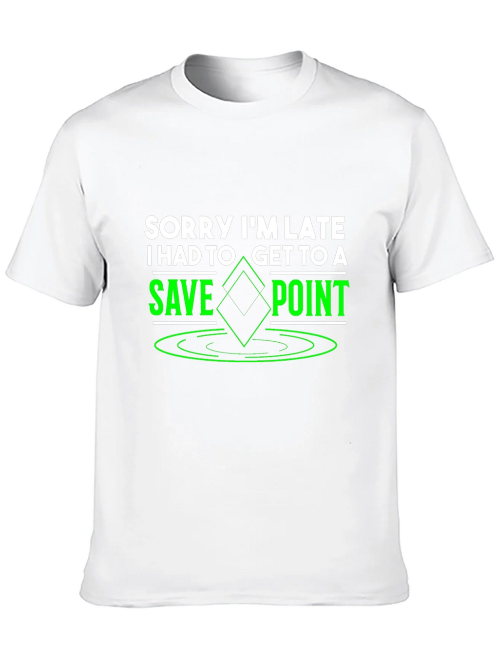 Sorry Im Late Save Point Black T-Shirt
