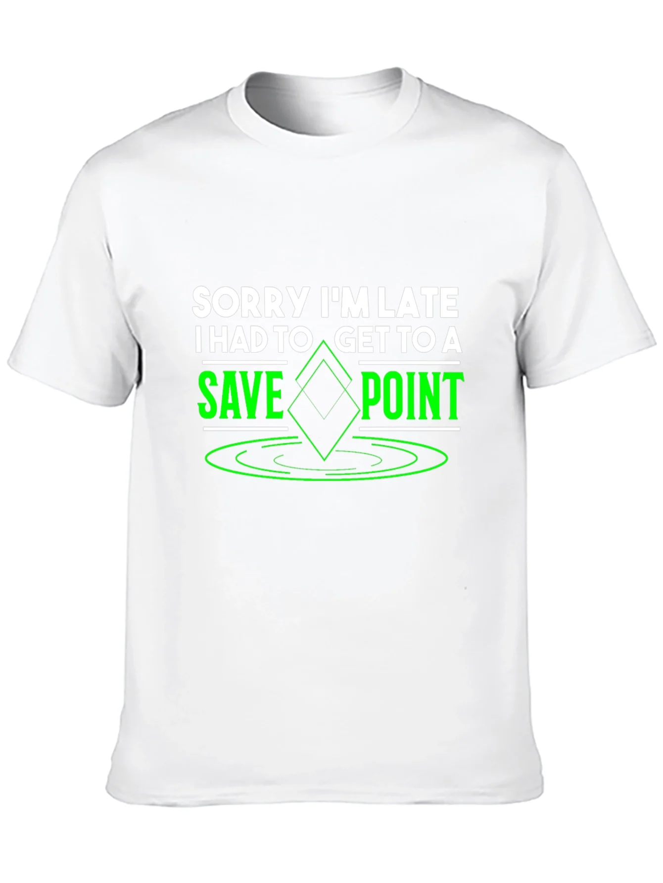 Sorry Im Late Save Point Black T-Shirt
