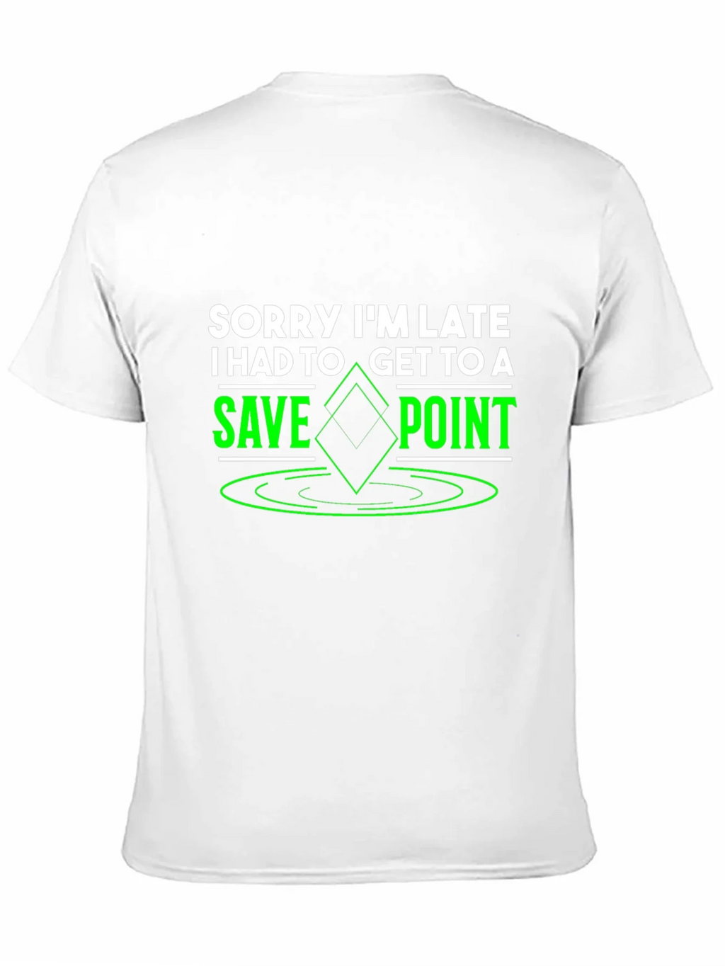 Sorry Im Late Save Point Black T-Shirt