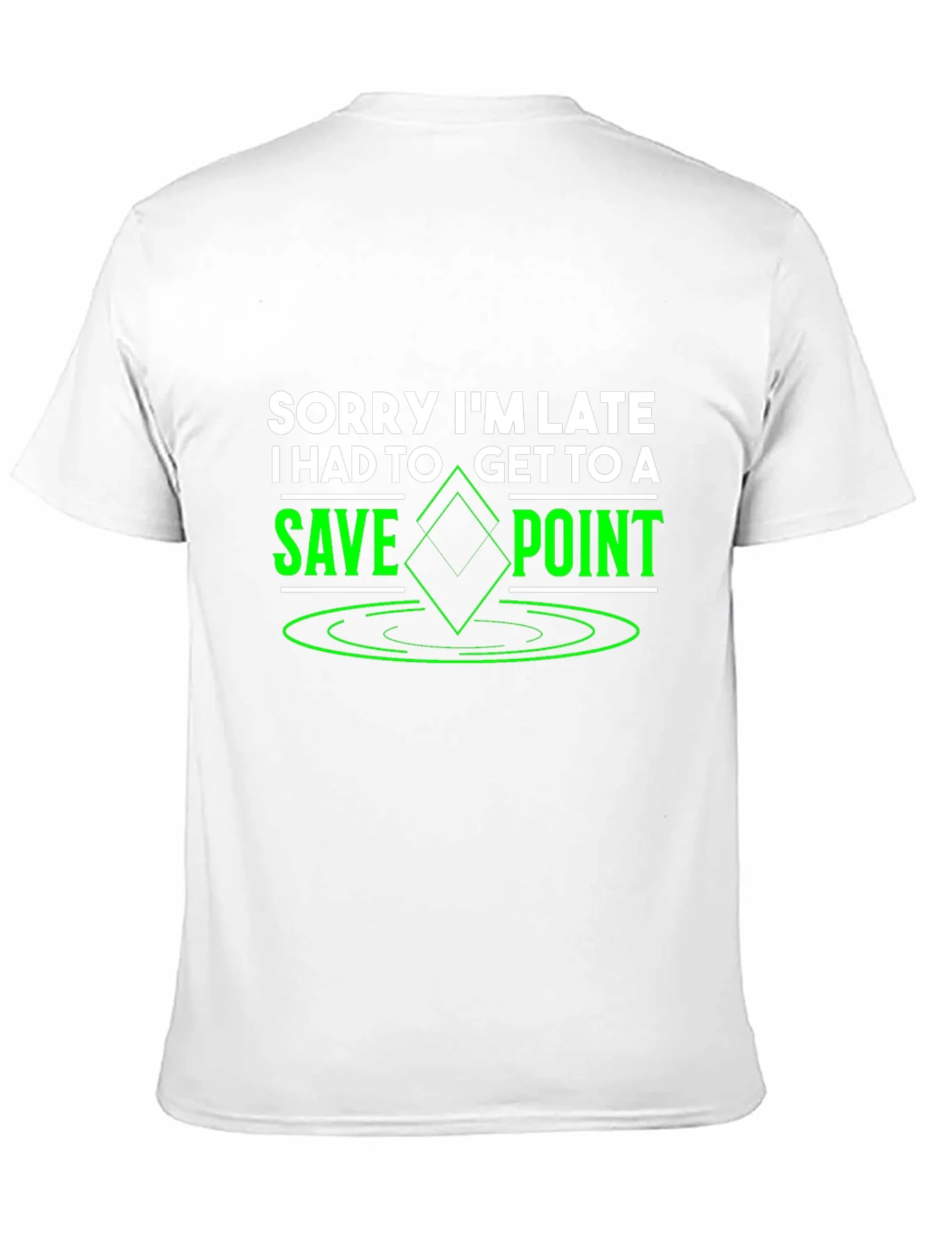 Sorry Im Late Save Point Black T-Shirt