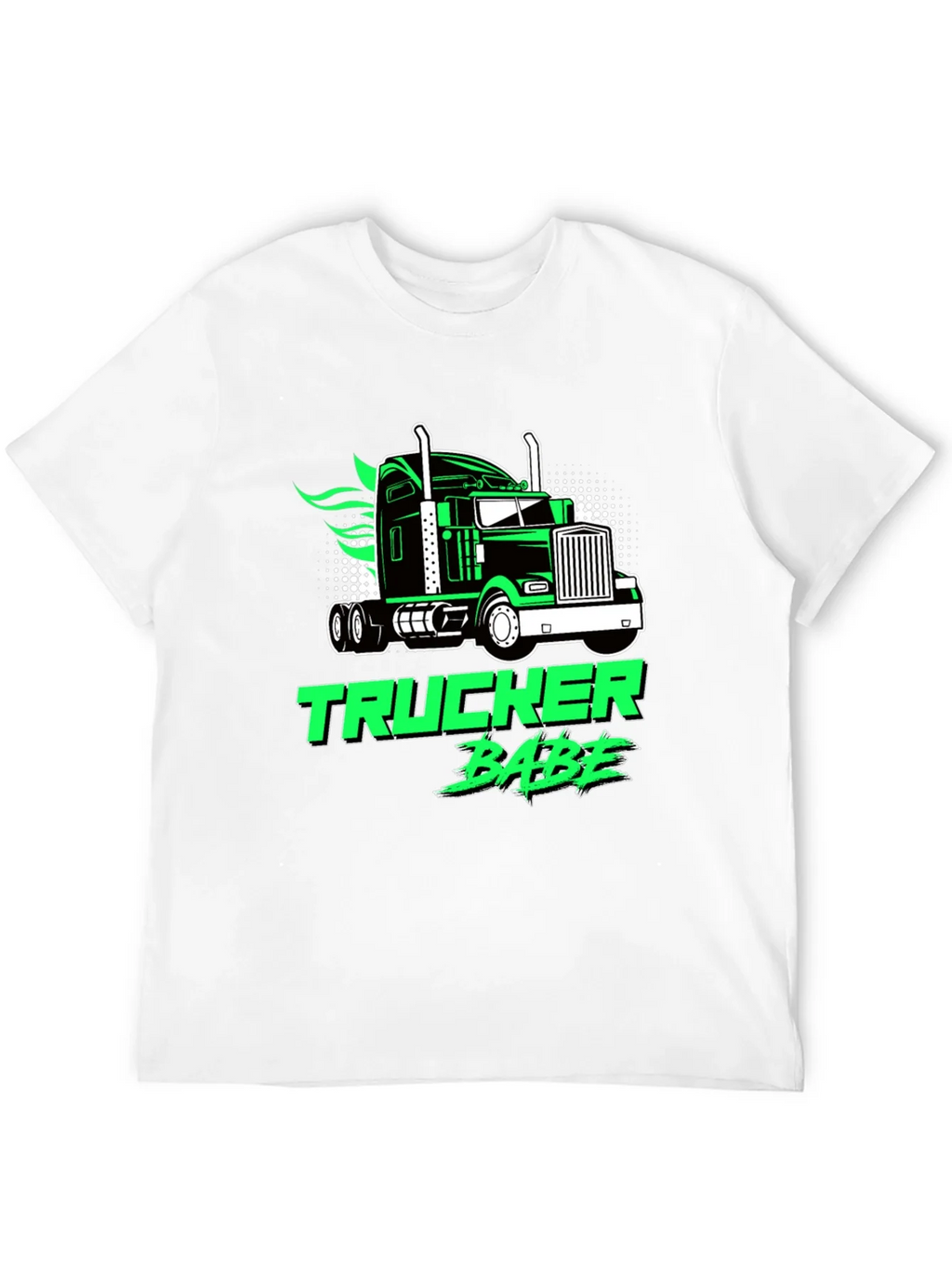 Trucker Babe Graphic Tee - Black