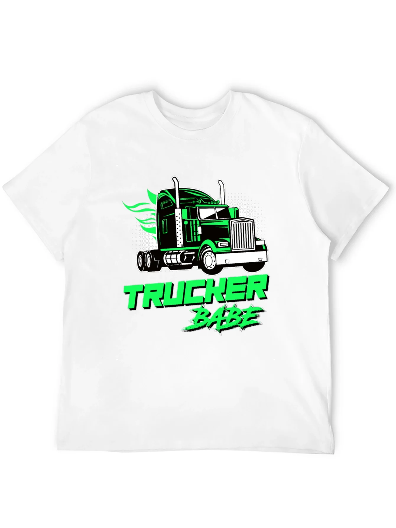 Trucker Babe Graphic Tee - Black