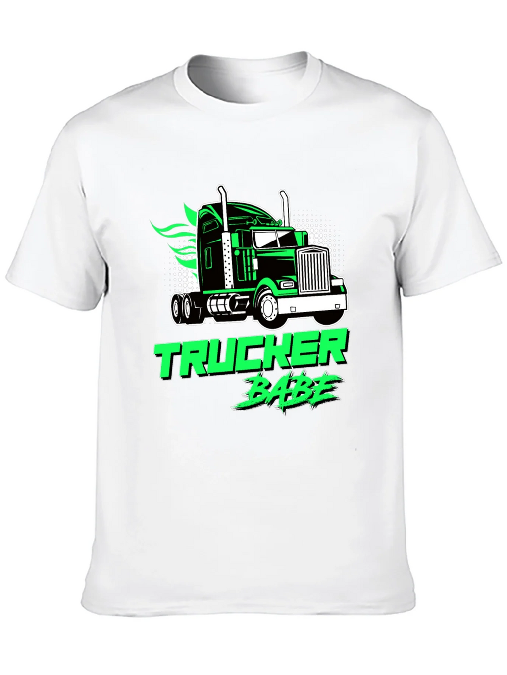 Trucker Babe Graphic Tee - Black