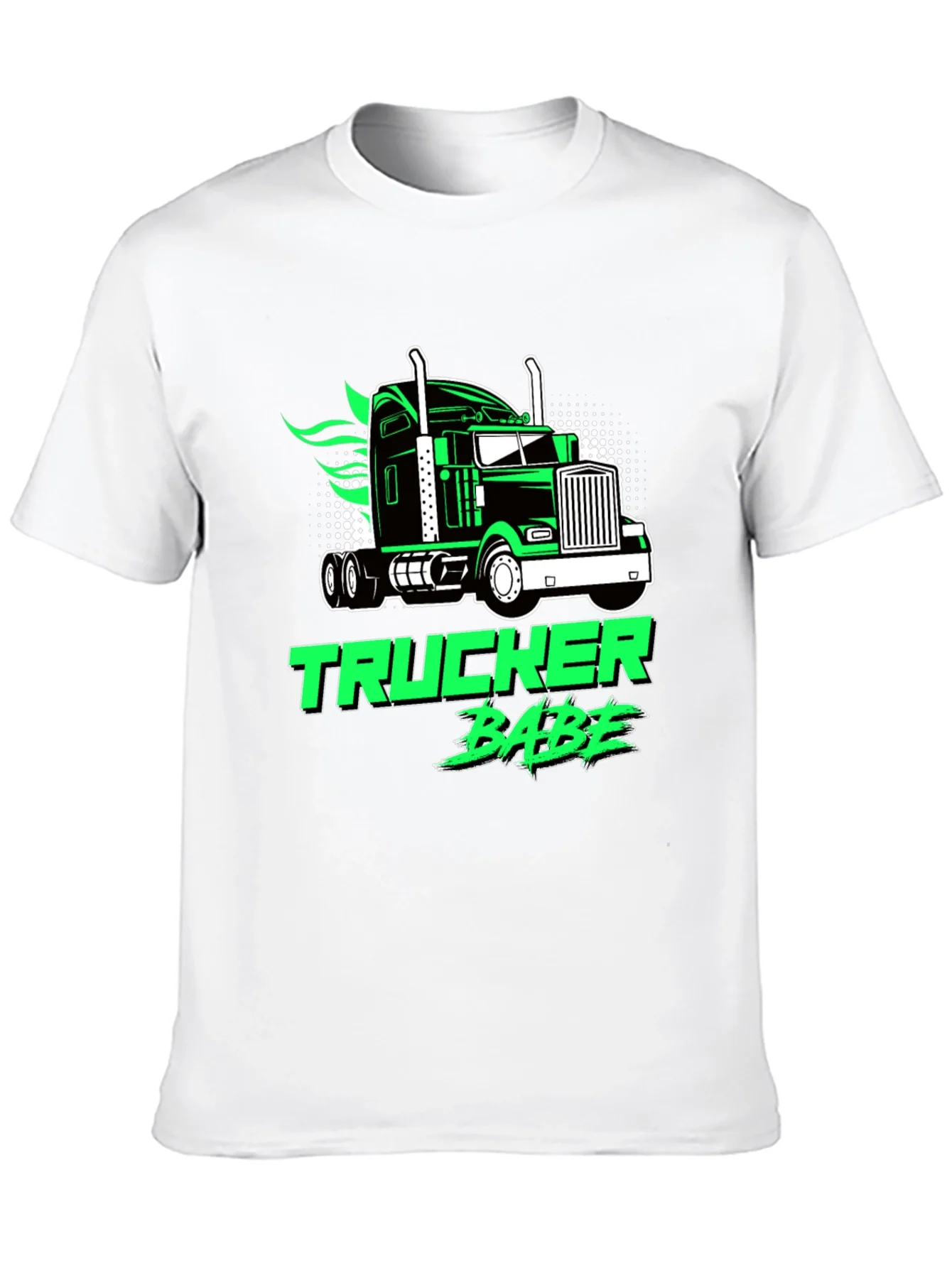 Trucker Babe Graphic Tee - Black